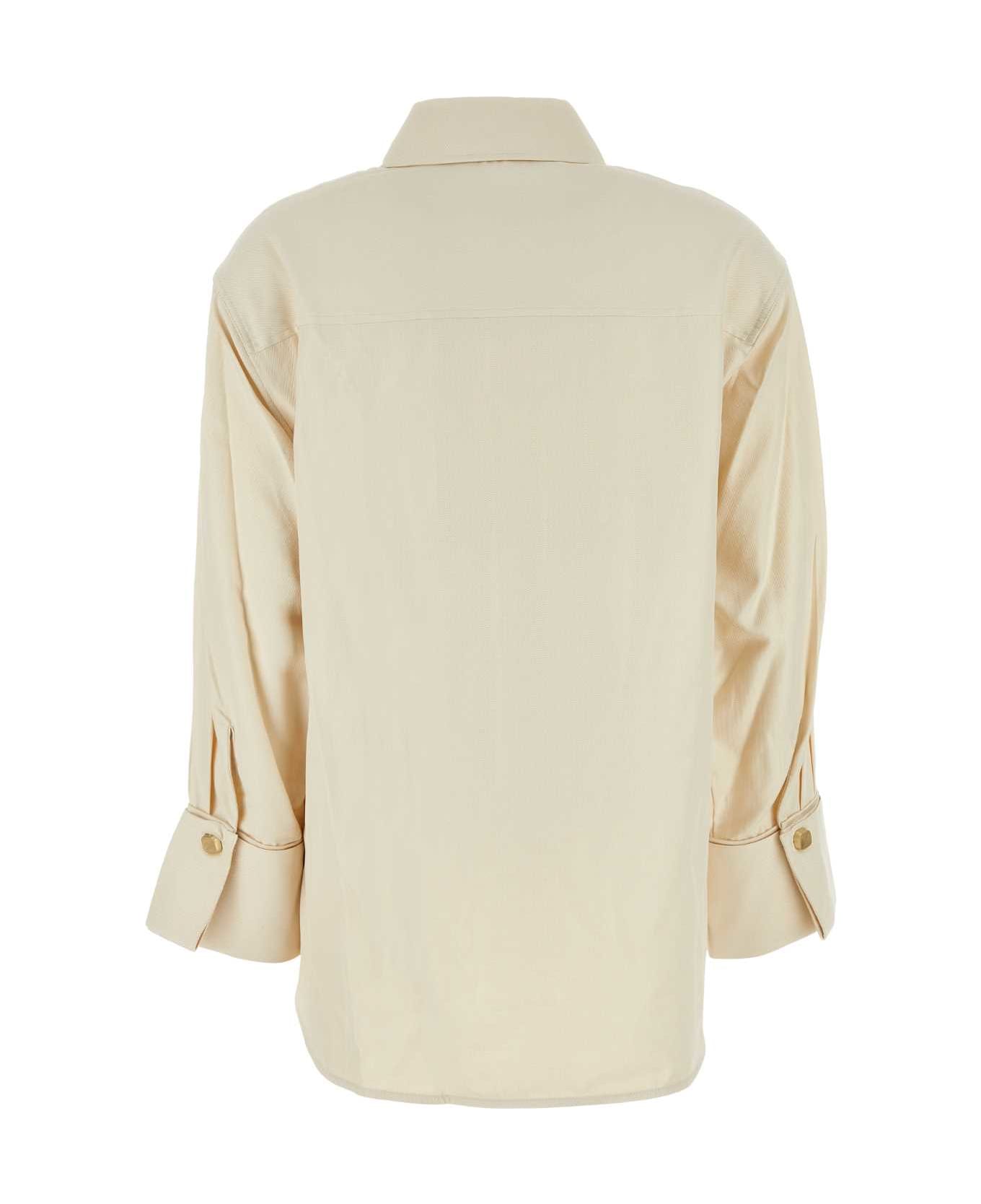 Camilla and Marc Sand Cotton And Polyester Cipher Oversize Shirt - CREAM