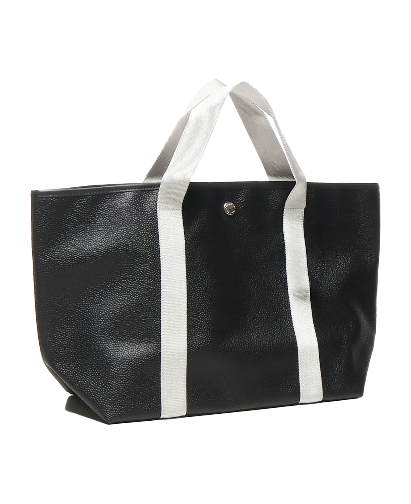 Hervè Chapelier 615g09 Medium Tote Bag - BLACK, white