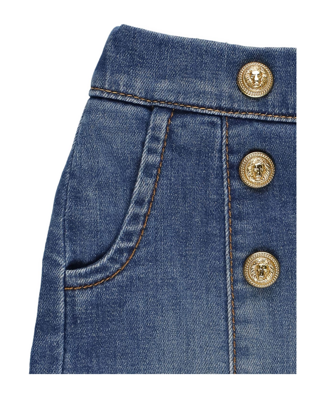 Balmain Cotton Shorts - Blue