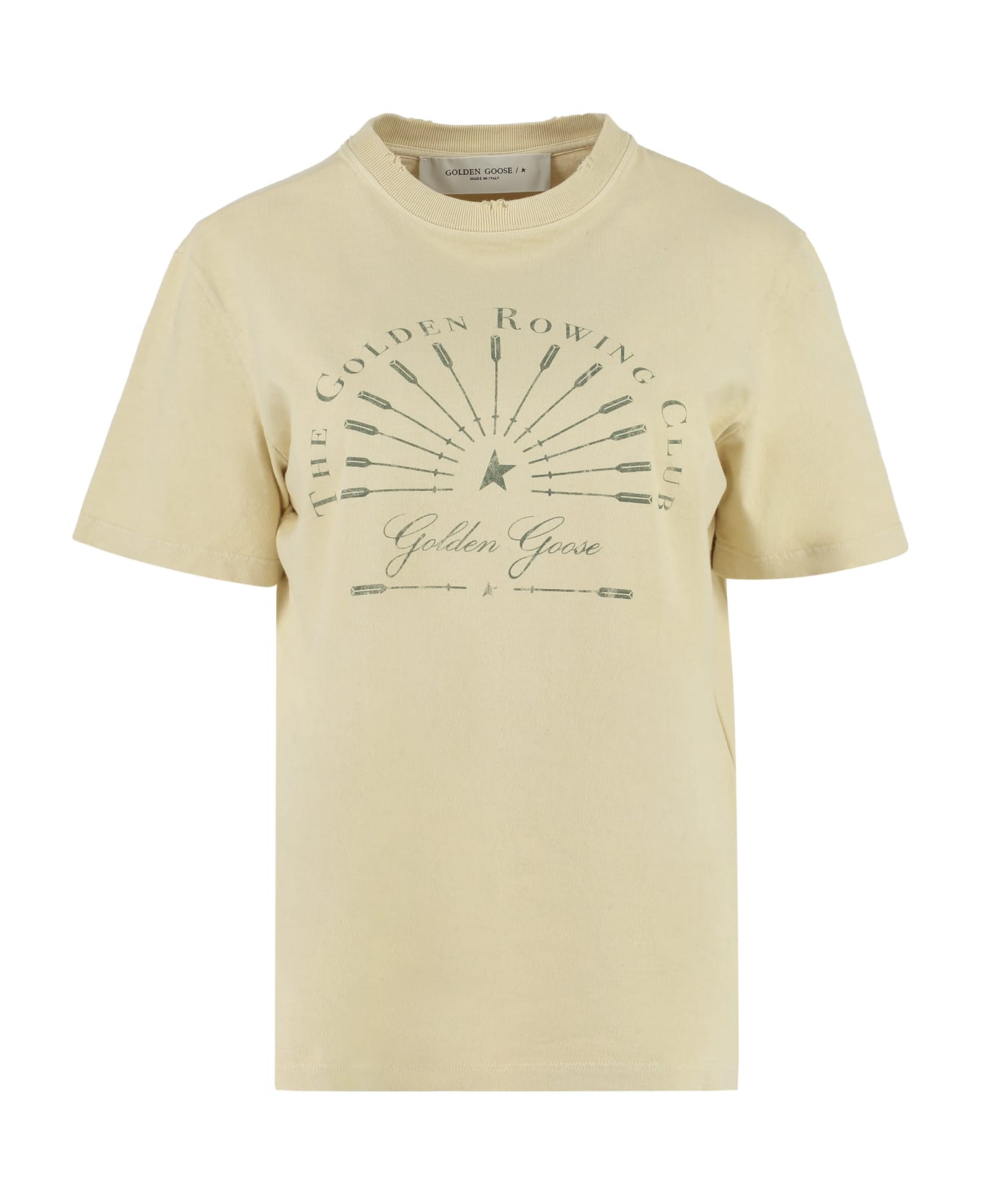 Golden Goose Journey W`s T-shirt Regular Cotton Jersey Rowing Club - Beige Tシャツ