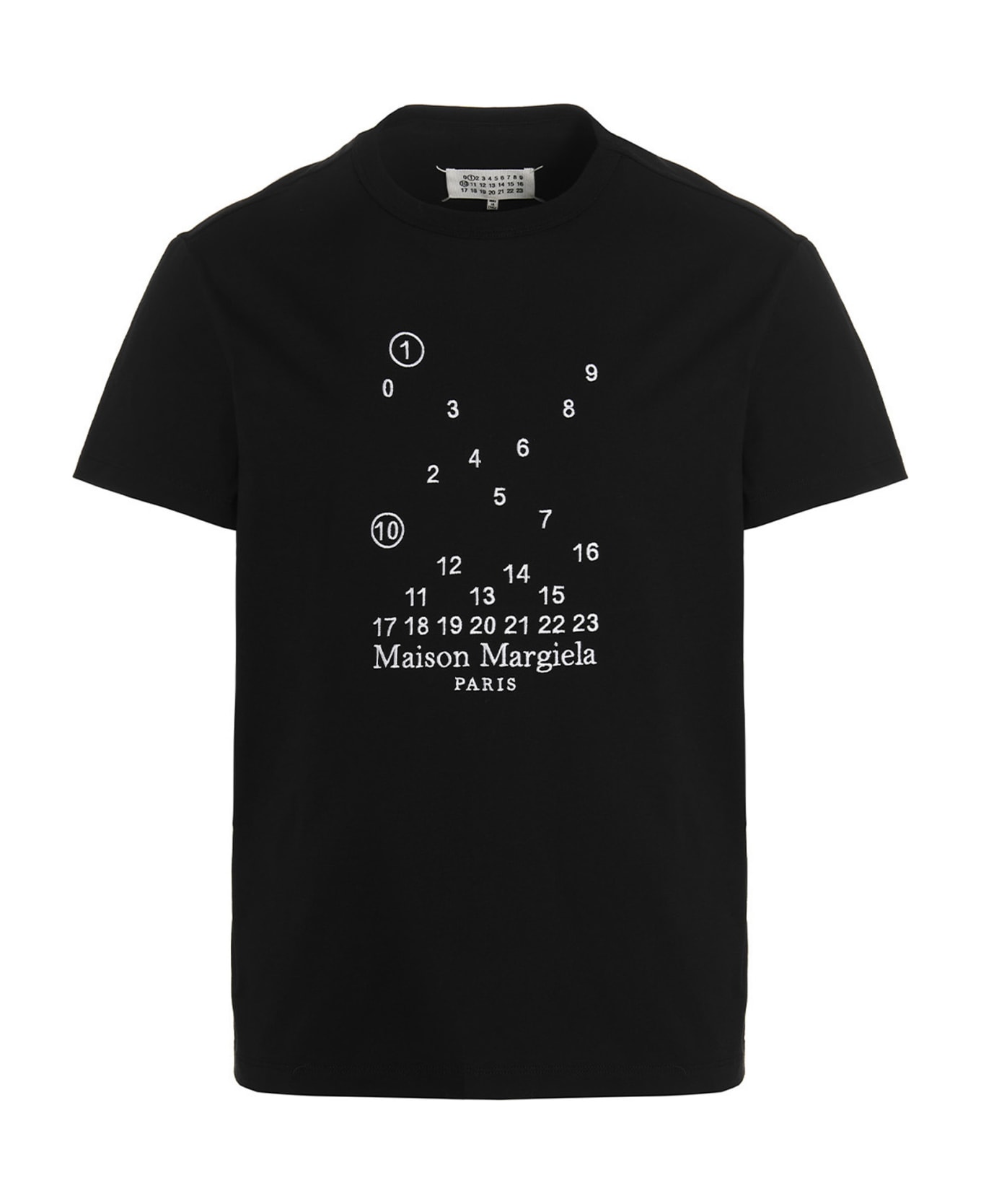 Maison Margiela Logo Embroidery T-shirt - Black シャツ