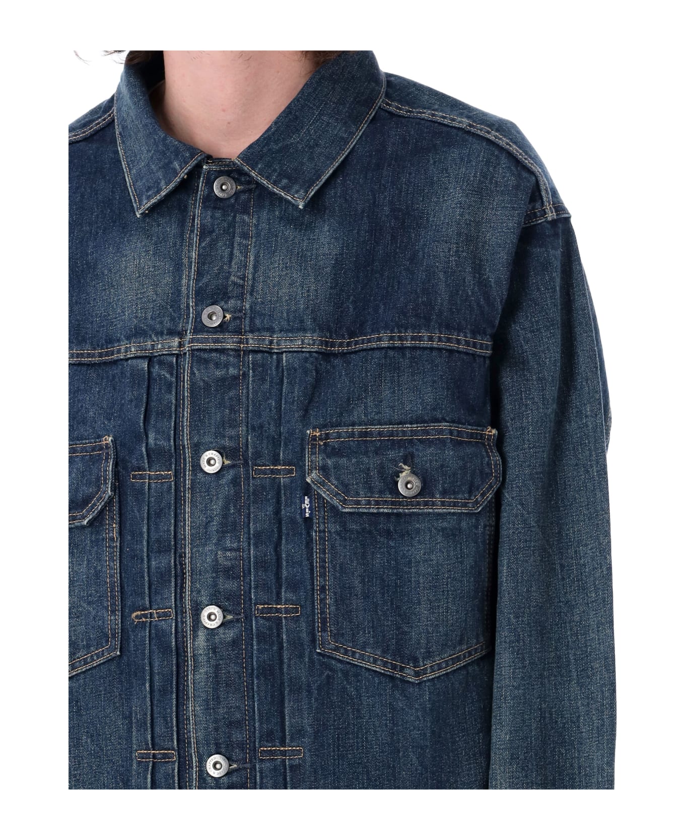 VTG LEVIS JAPANESE MADE DENIM JACKET TYPE 2 PLEAT FRONT ZIP UP 40 M