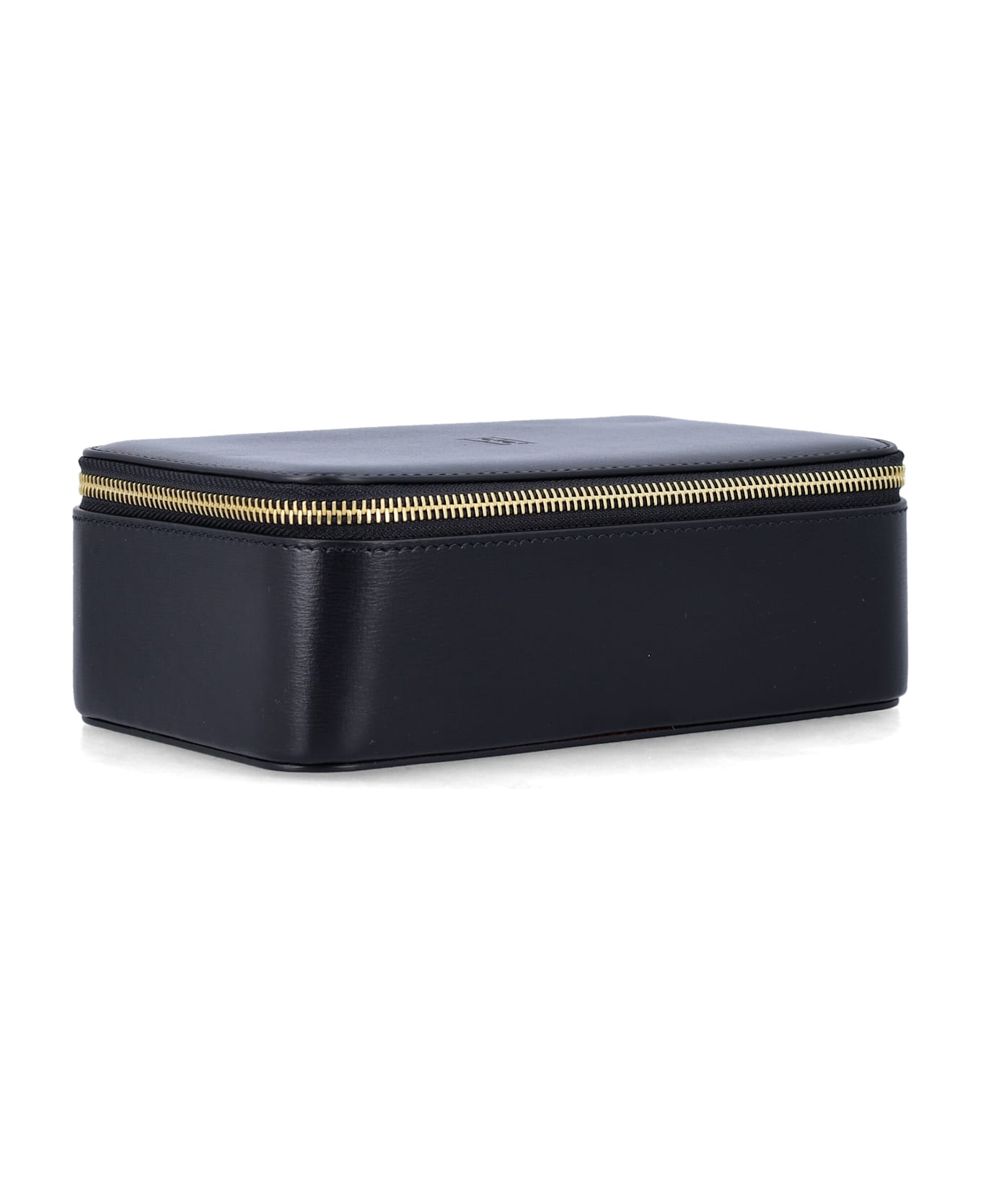 By Malene Birger Monogram Embossed Aya Cosmetic Case - BLACK