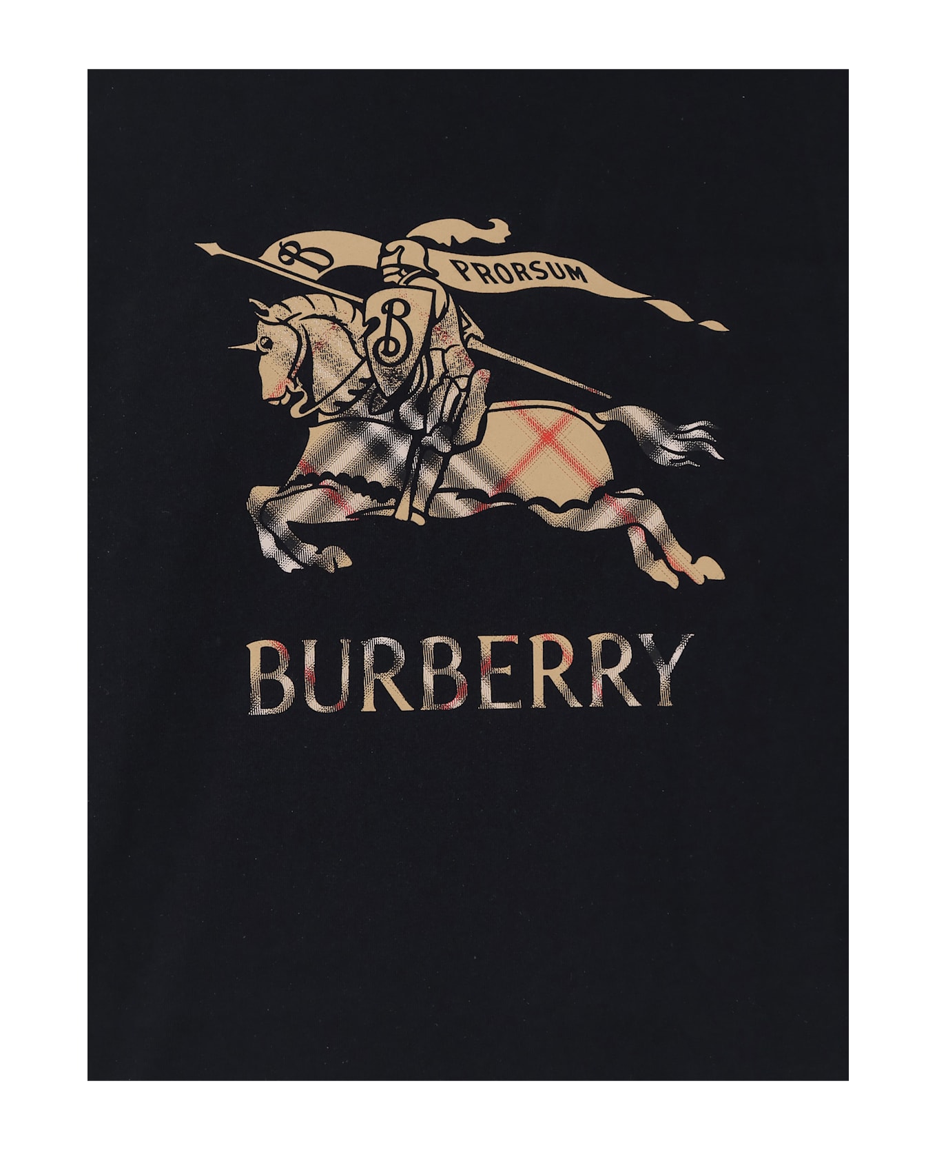 Burberry Ekd Ombré Cotton T-shirt - Black