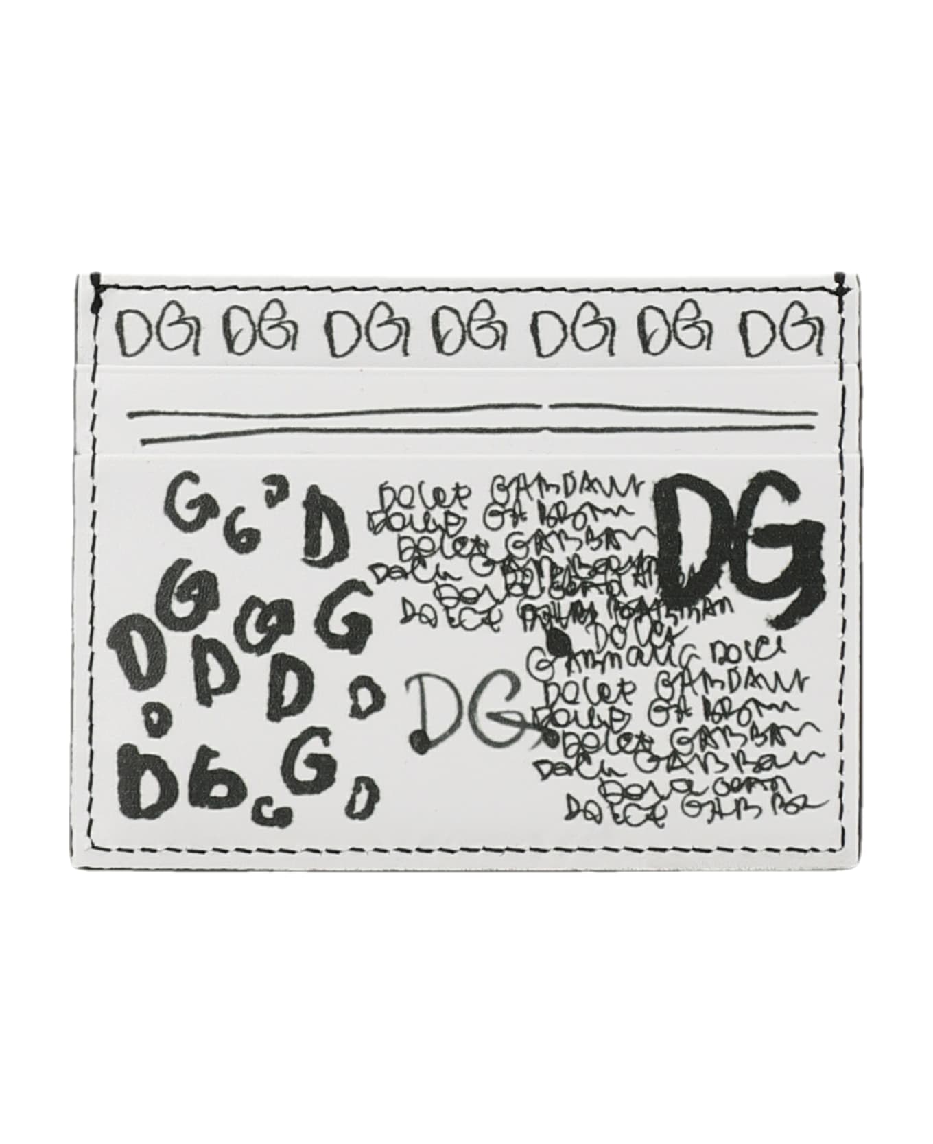 Dolce & Gabbana Logo Card Holder - White/Black