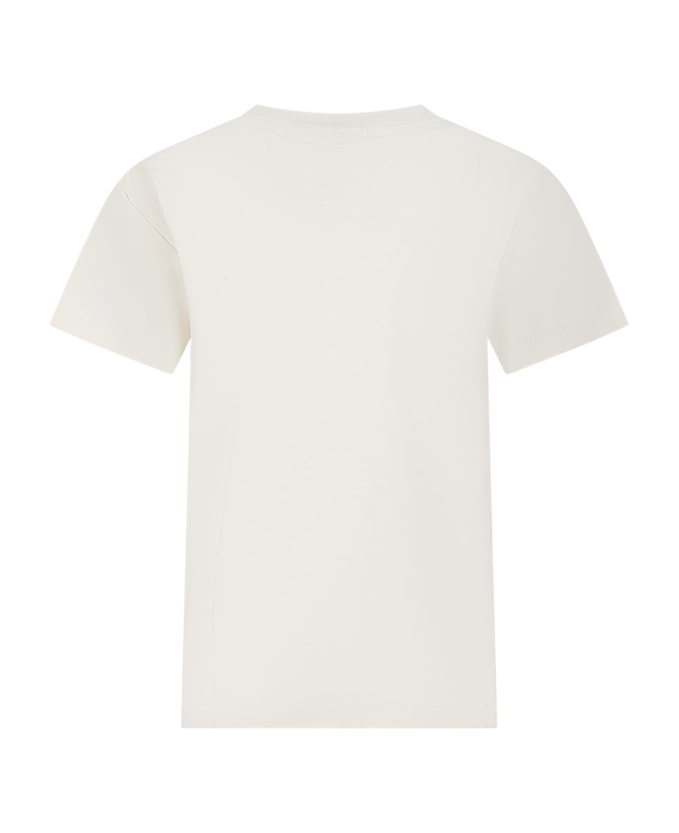 Molo Ivory T-shirt For Boy With Tiger - Ivory Tシャツ＆ポロシャツ