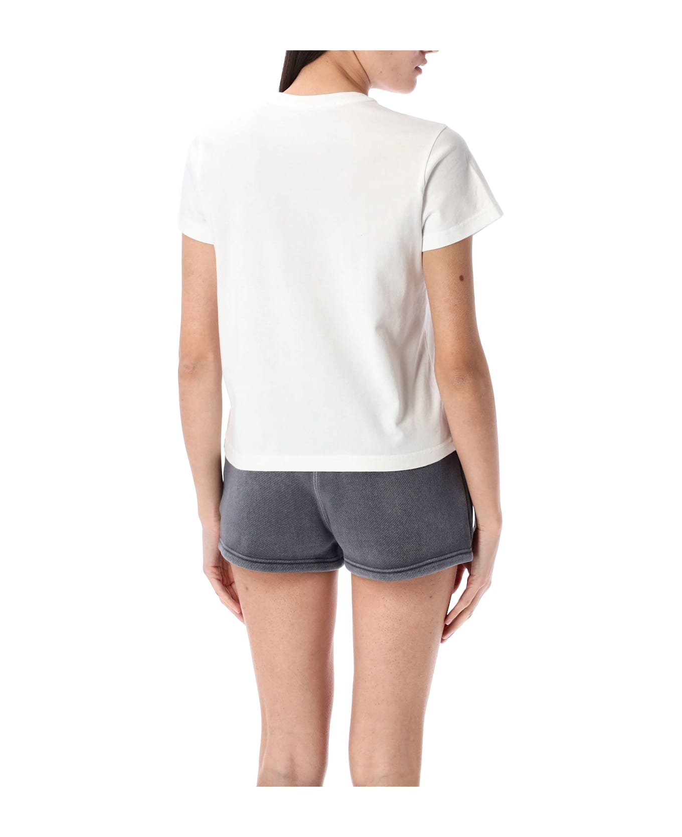 Alexander Wang Distressed Logo T-shirt - WHITE