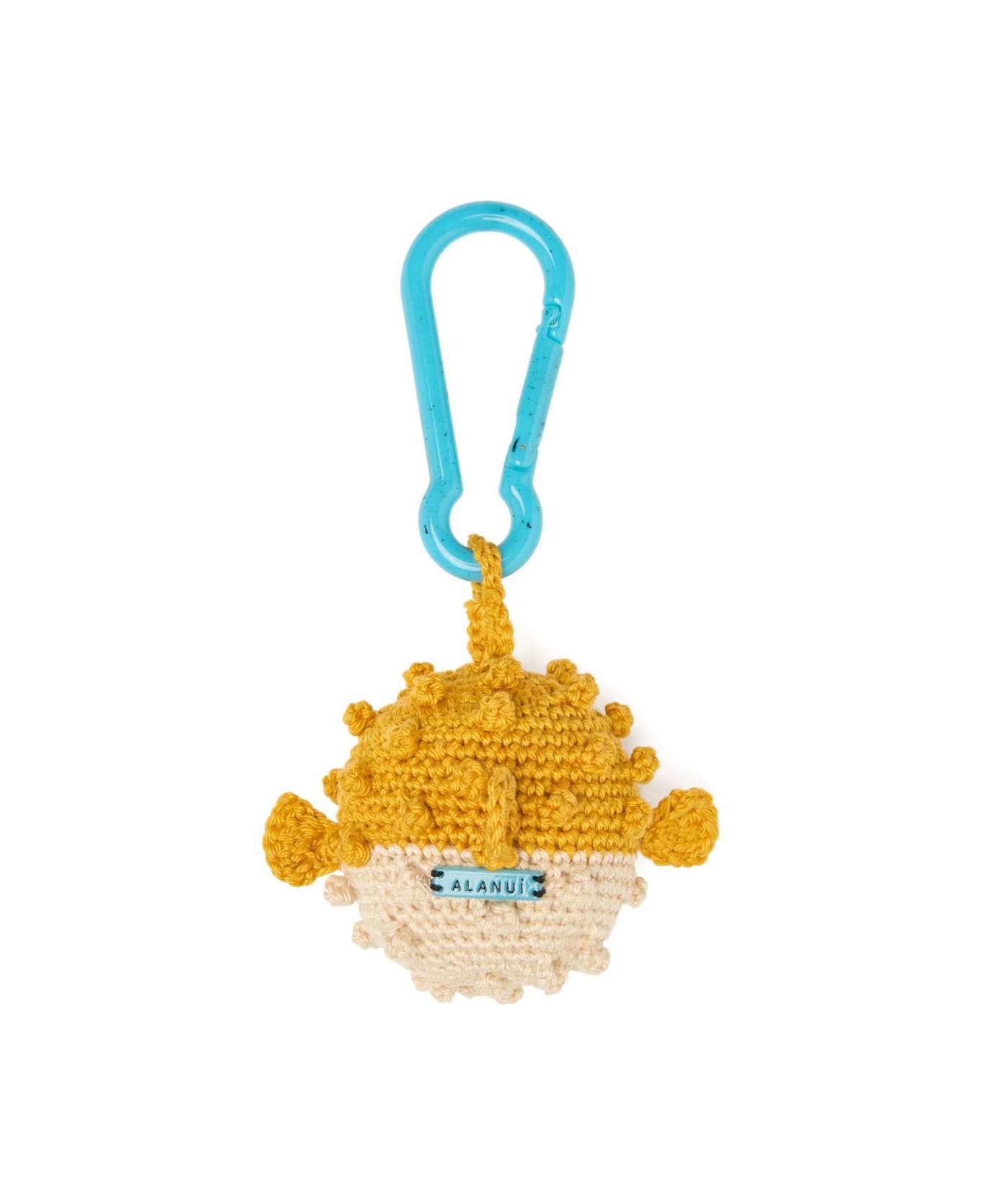 Alanui Puffer Fish Crochet Keyring - Yellow