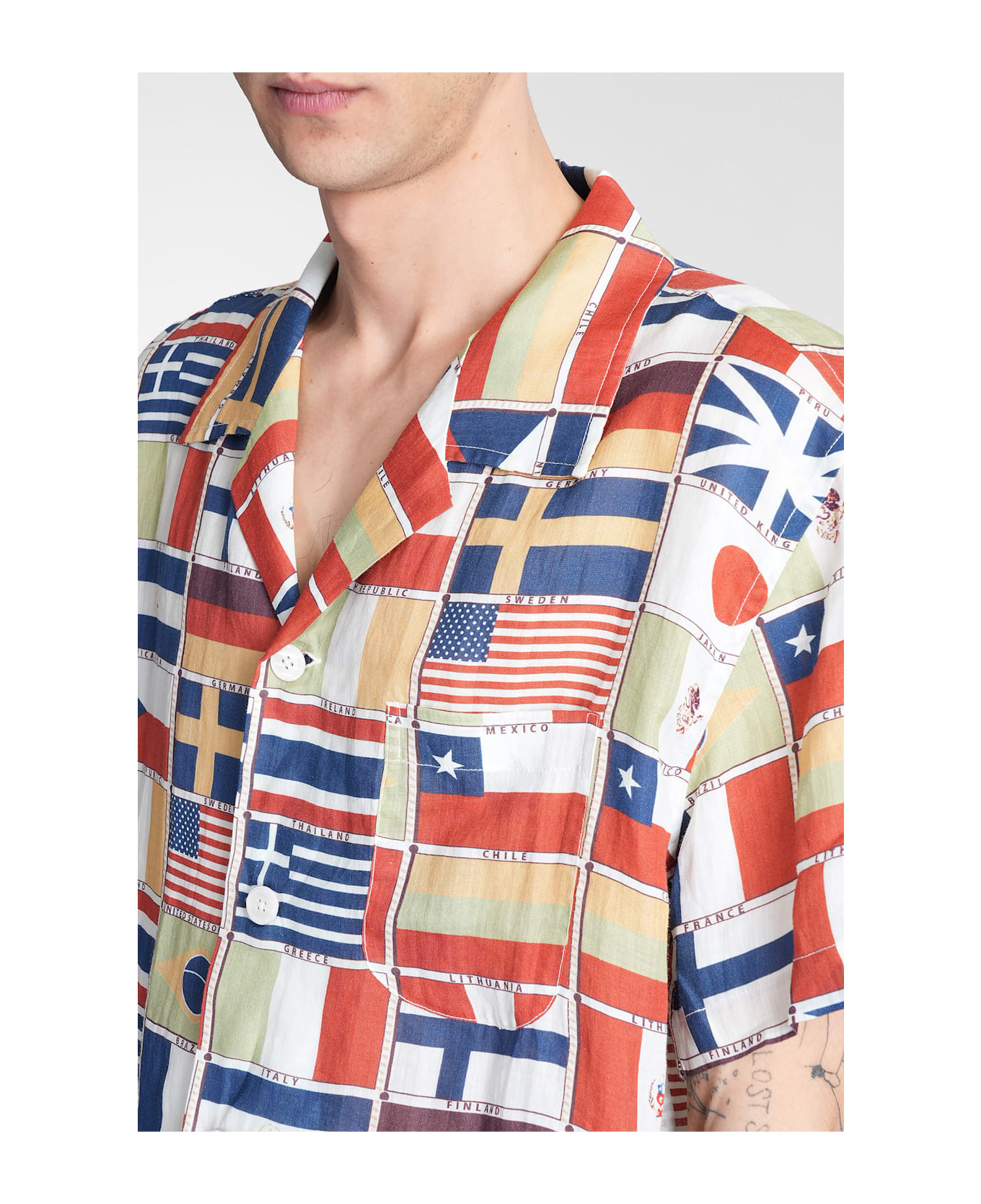 Bode Shirt In Multicolor Linen - multicolor