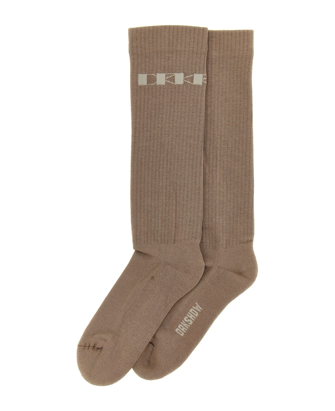 DRKSHDW Jacquard Logo Socks - Beige