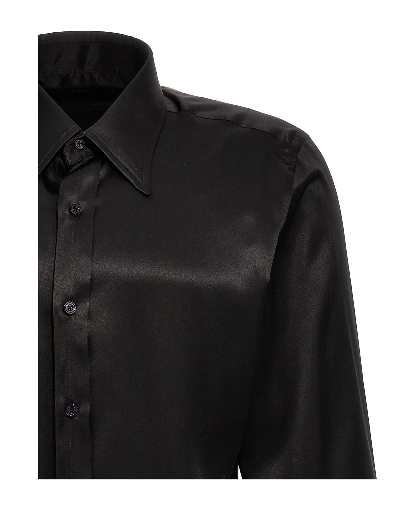 Tom Ford Charmeuse Shirt - Black   シャツ