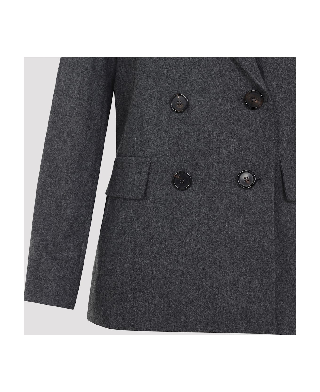
S Max Mara Lena Flanell Jacket - Grigio Medio New