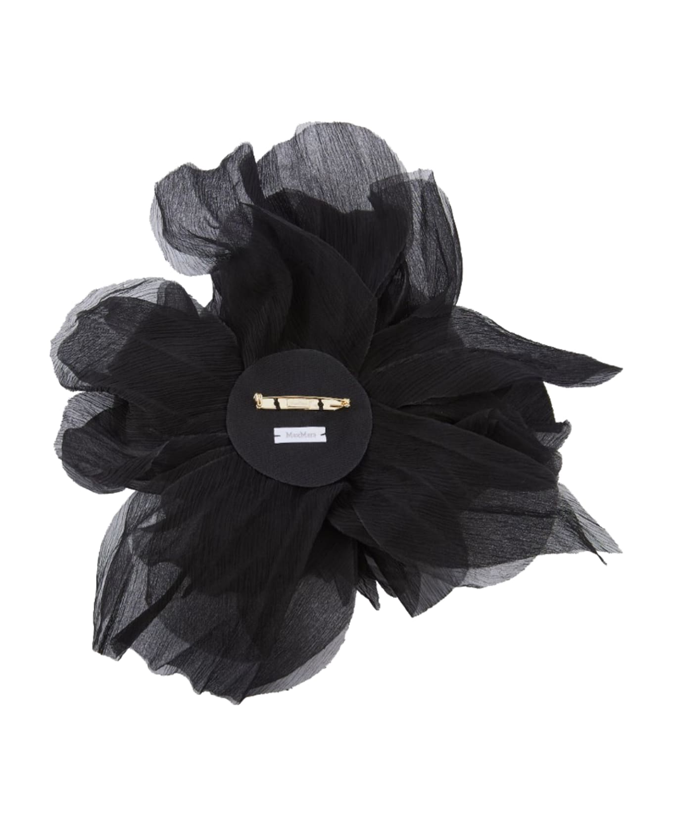 Max Mara Flower Brooch - Black