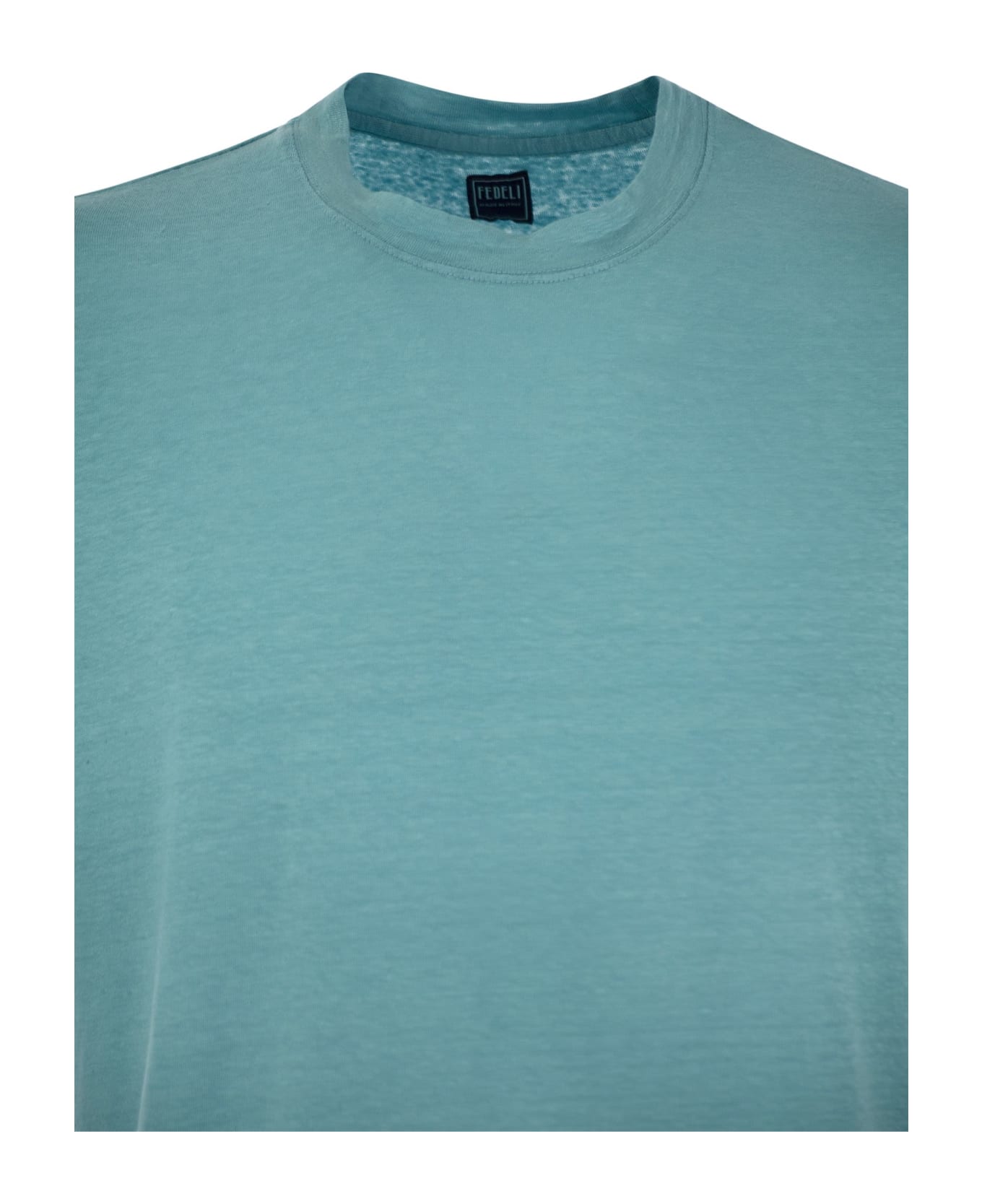 Fedeli Linen Flex T-shirt - Light Blue