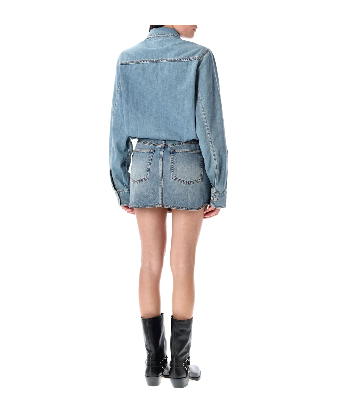 Haikure Tamu Denim Mini Dress - IONIC BLUE