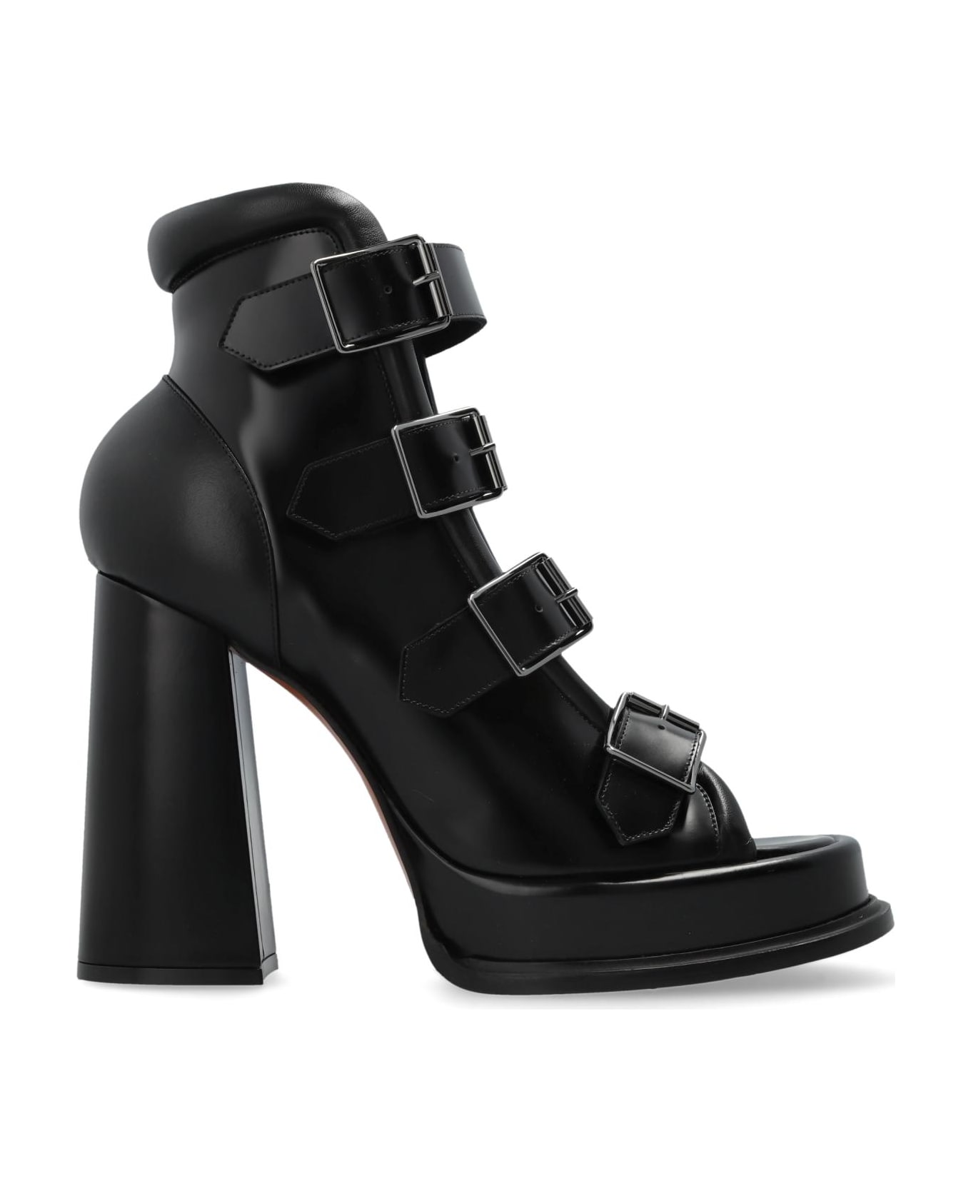 Alexander McQueen Leather Shoes - BLACK/BRUNITO