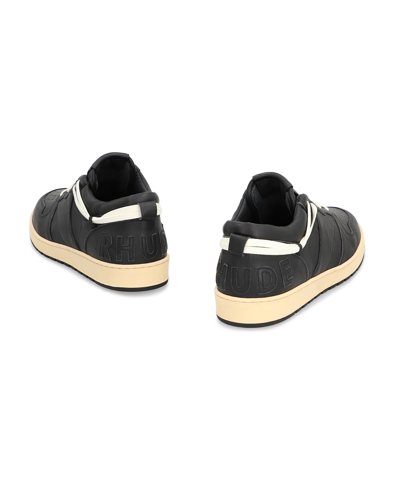 Rhude Rhecess Leather Low-top Sneakers - black