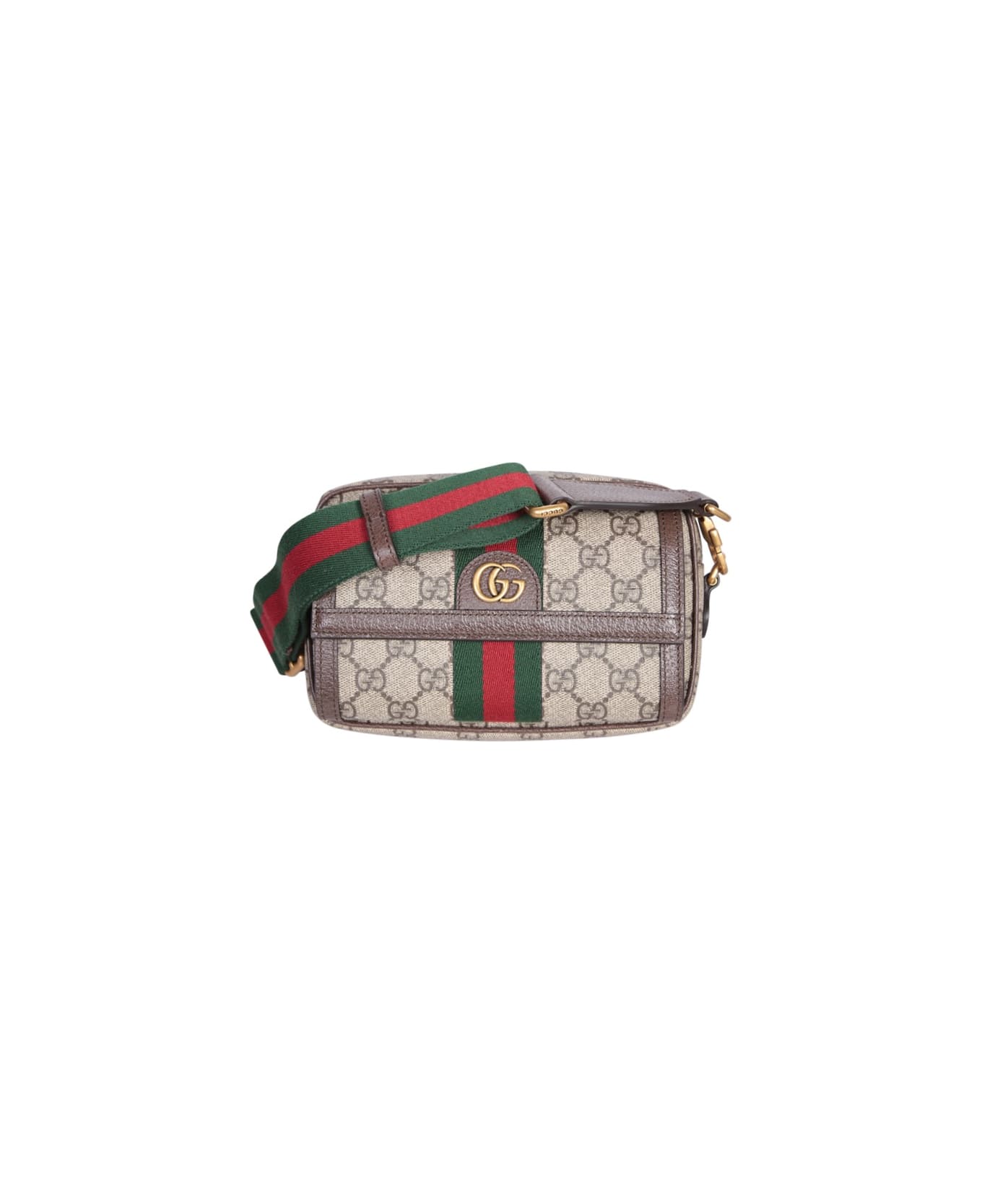 Gucci Gg Supreme Ad Leather Mini Ophidia Crossbody Bag - BEBNACEROVRV