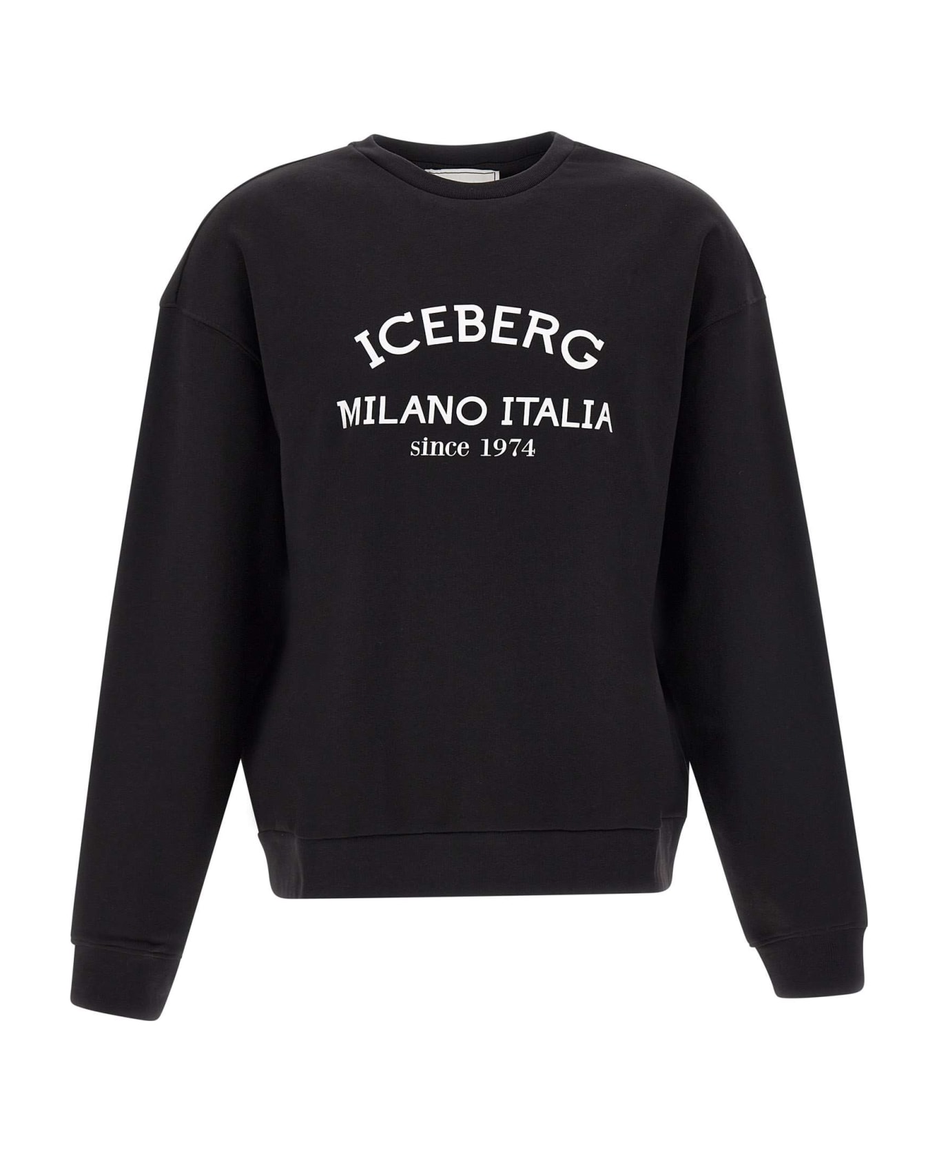 Iceberg Cotton Sweatshirt - BLACK