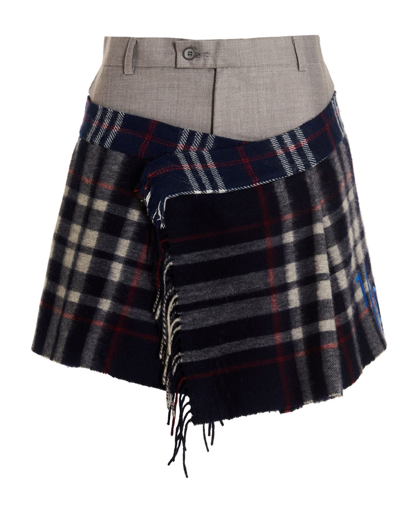 1/OFF 'check Scarf Reworked' Skirt - Multicolor スカート