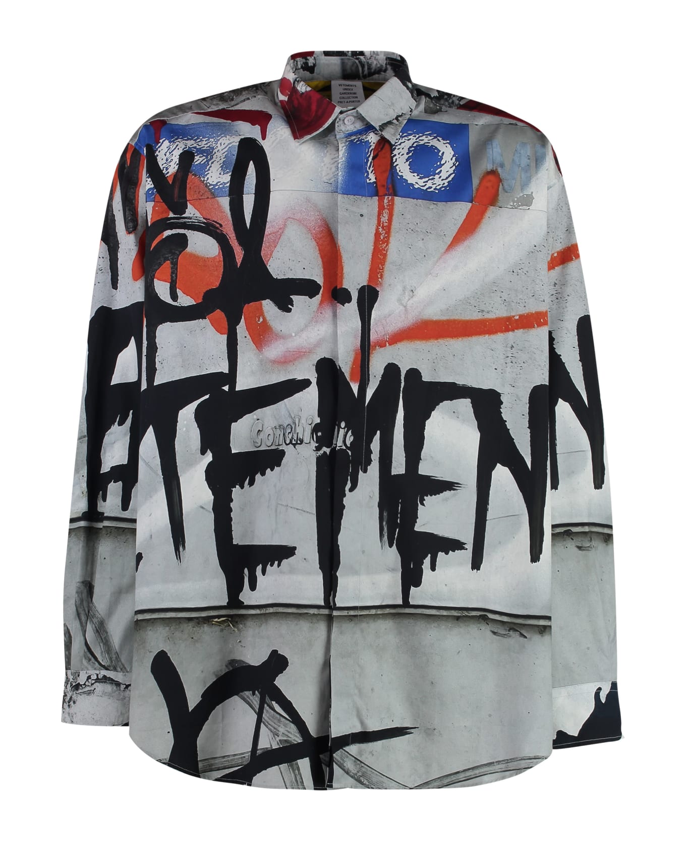 VETEMENTS Printed Cotton Shirt - Multicolor