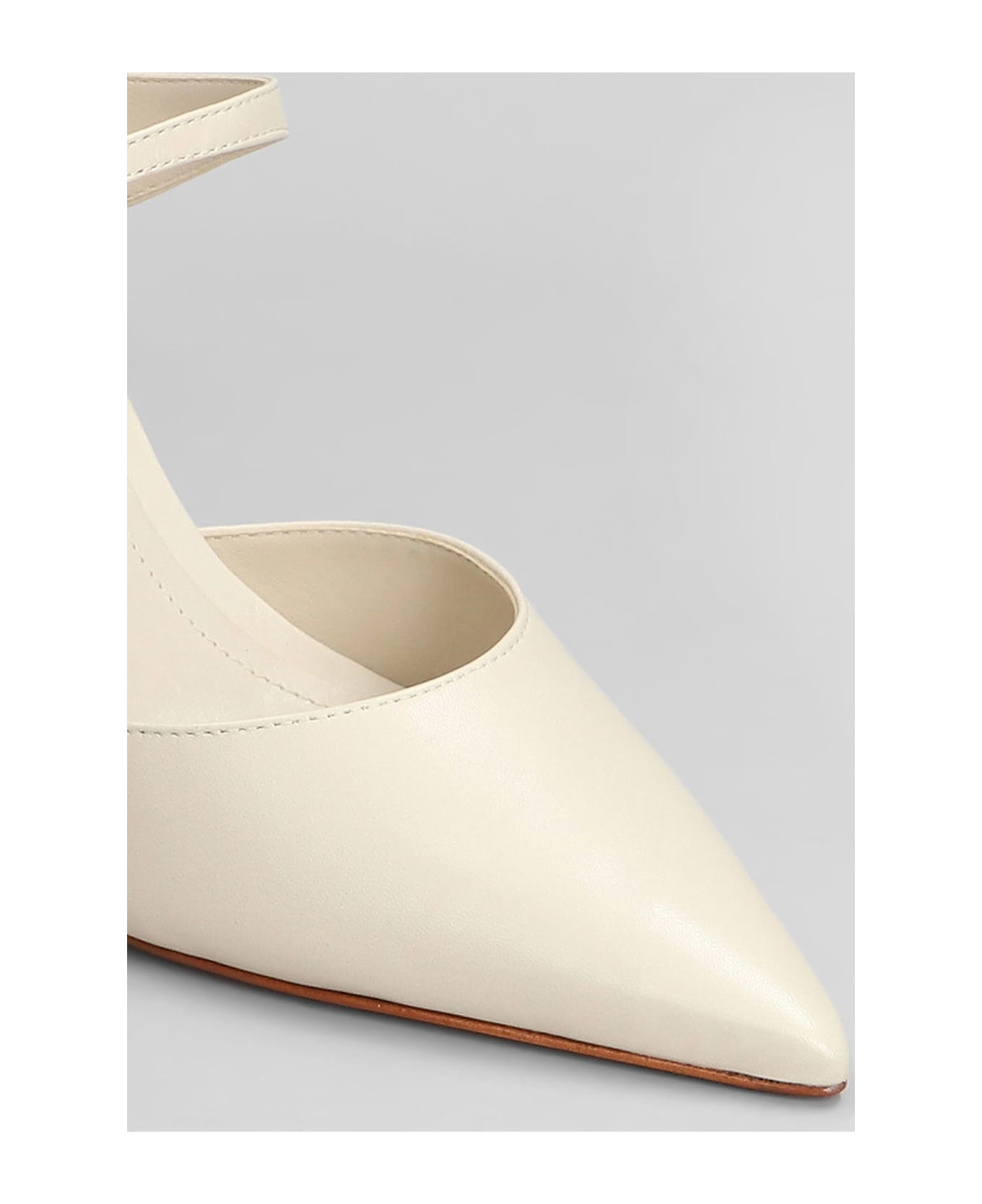 Schutz Laura Mule Slipper-mule In Beige Leather - beige