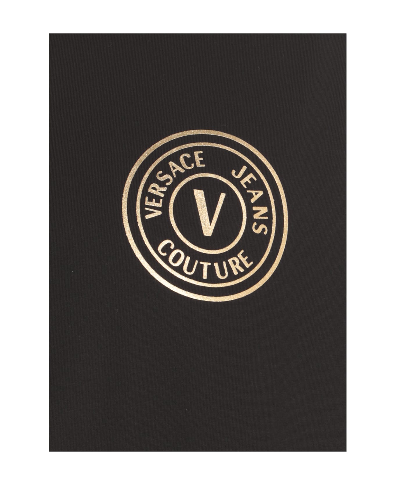 Versace Jeans Couture T-shirt With Vemblem Logo - Black