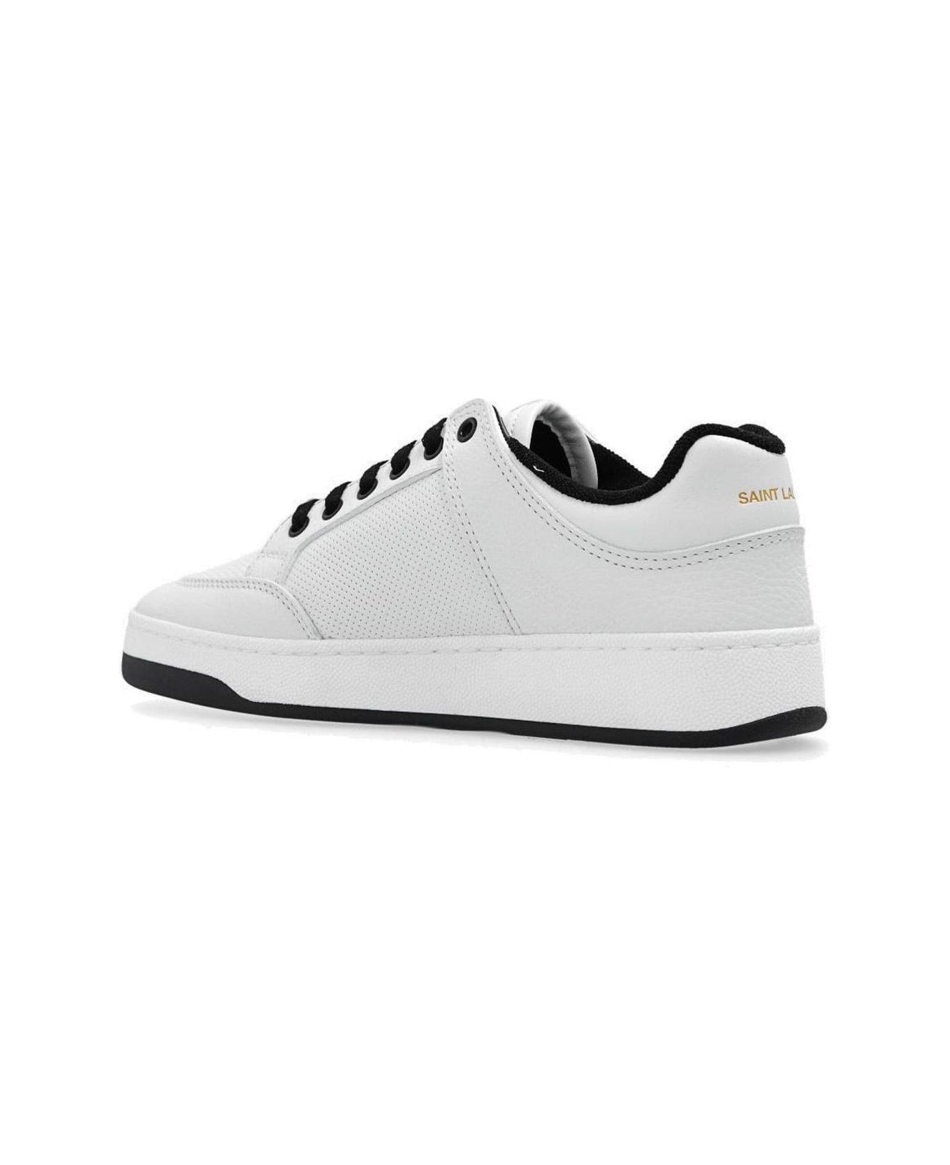 Saint Laurent Sl/61 Lace-up Sneakers - White