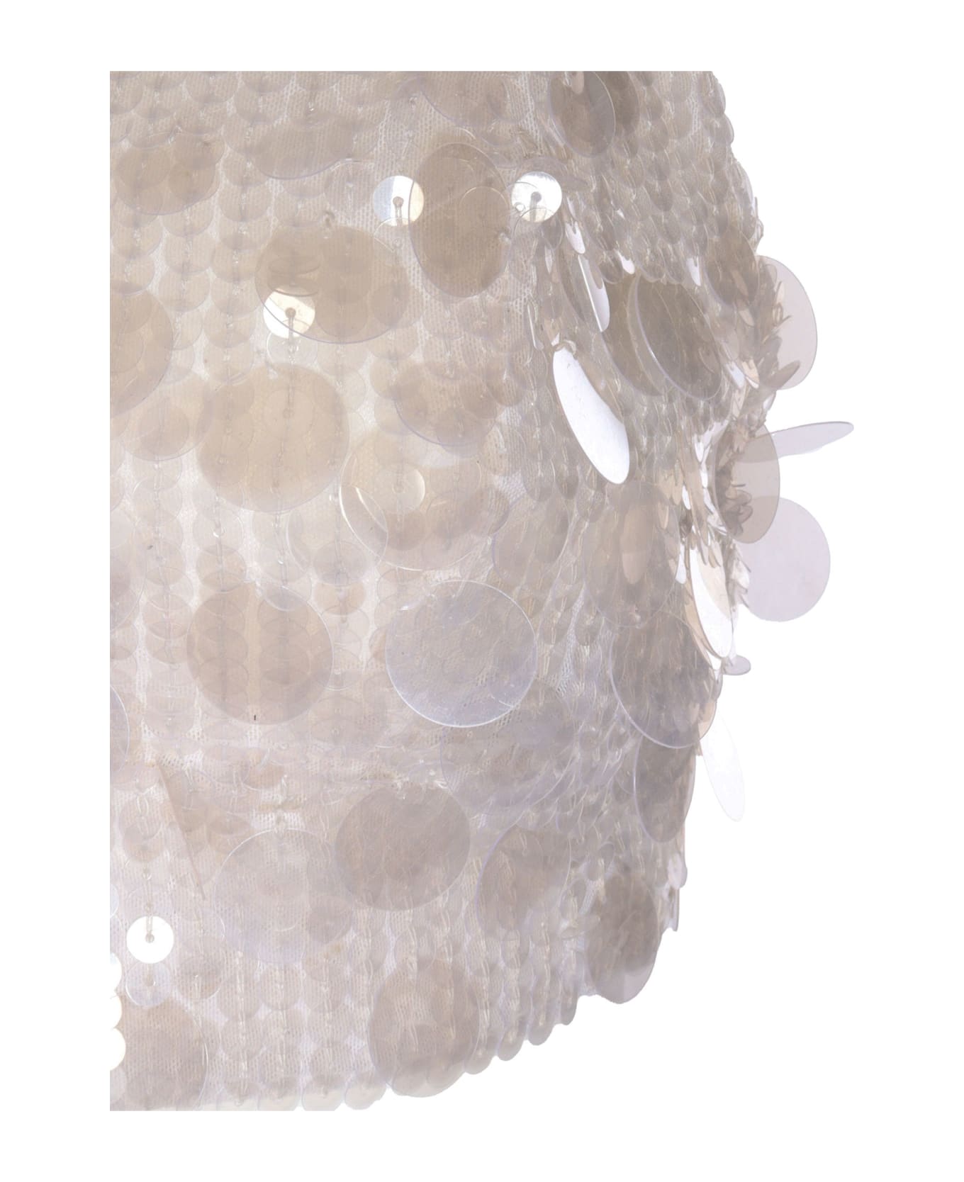 Parosh Sequined Top - WHITE ブラジャー