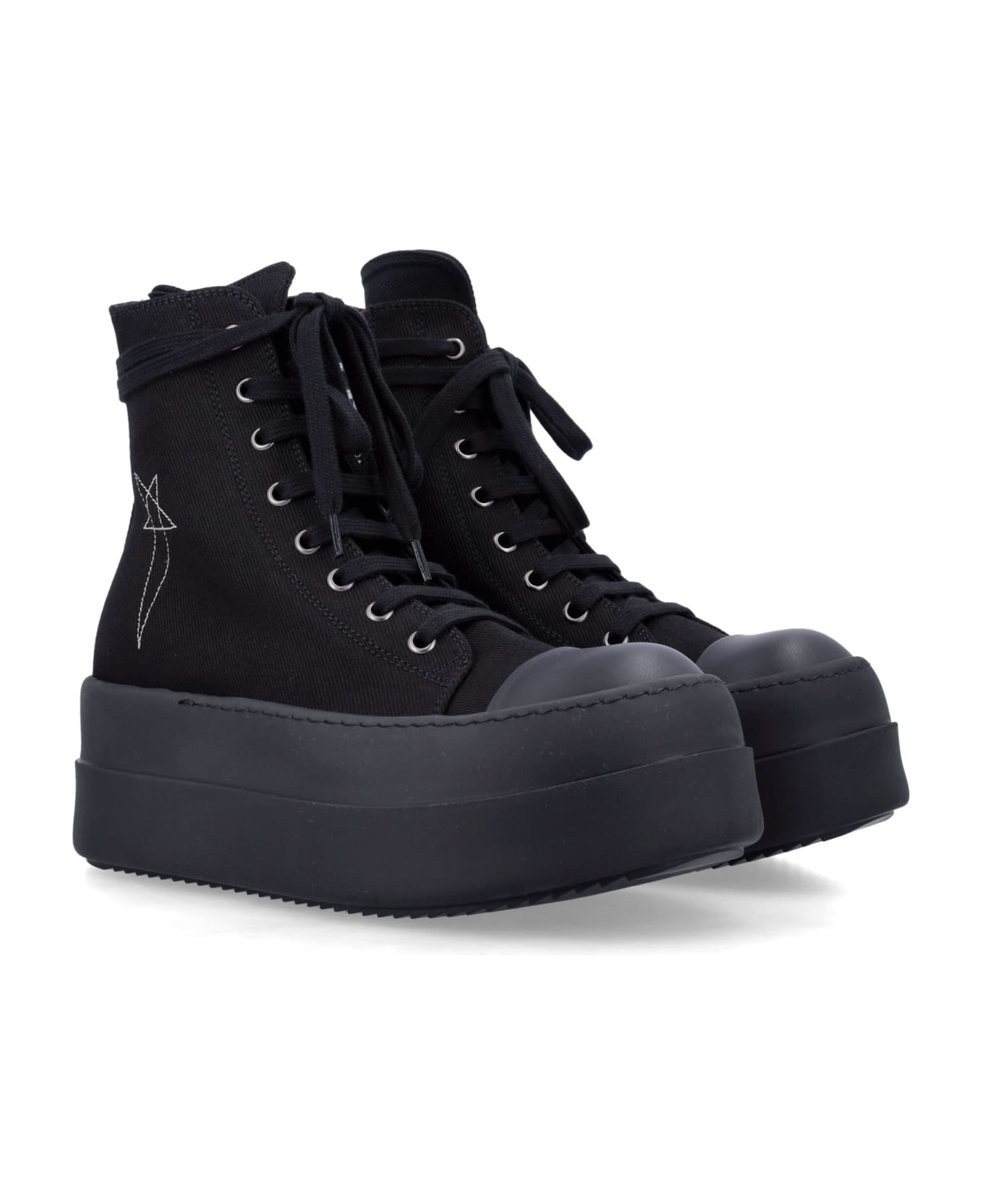 DRKSHDW Double Bumper Sneaks - BLACK  PEARL BLACK SOLE