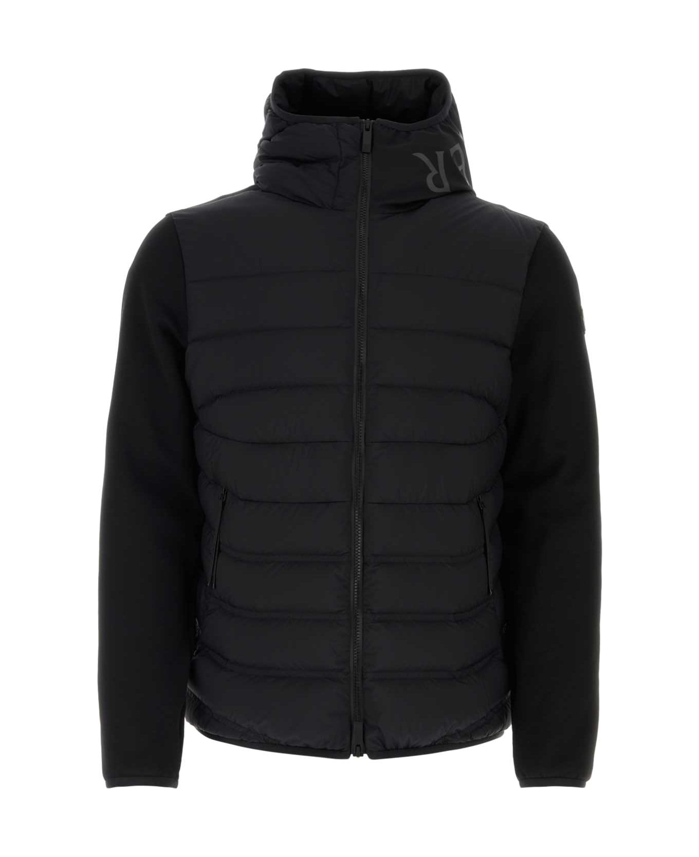 Moncler Black Cotton And Nylon Zip Up Jacket - 999