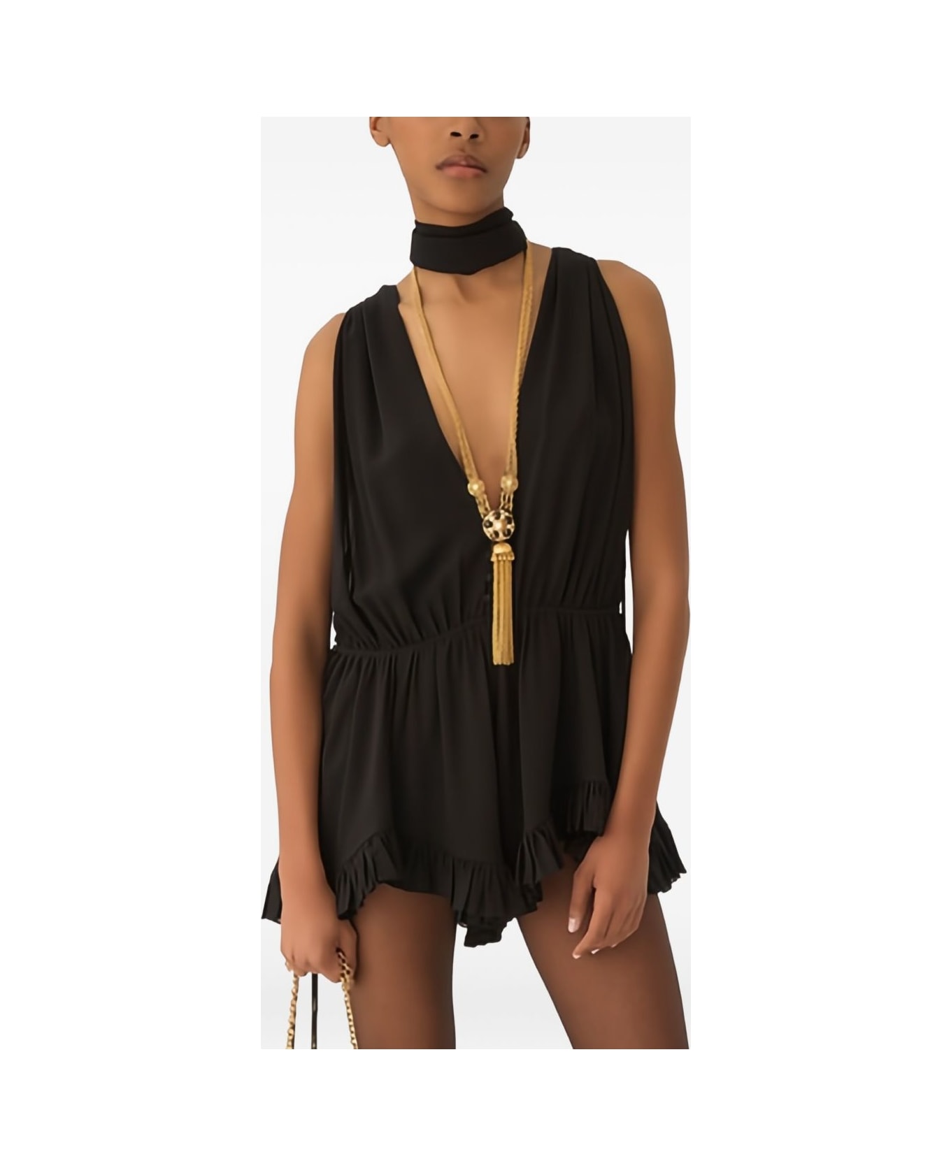 Chloé Silk Georgette Jumpsuit - Black