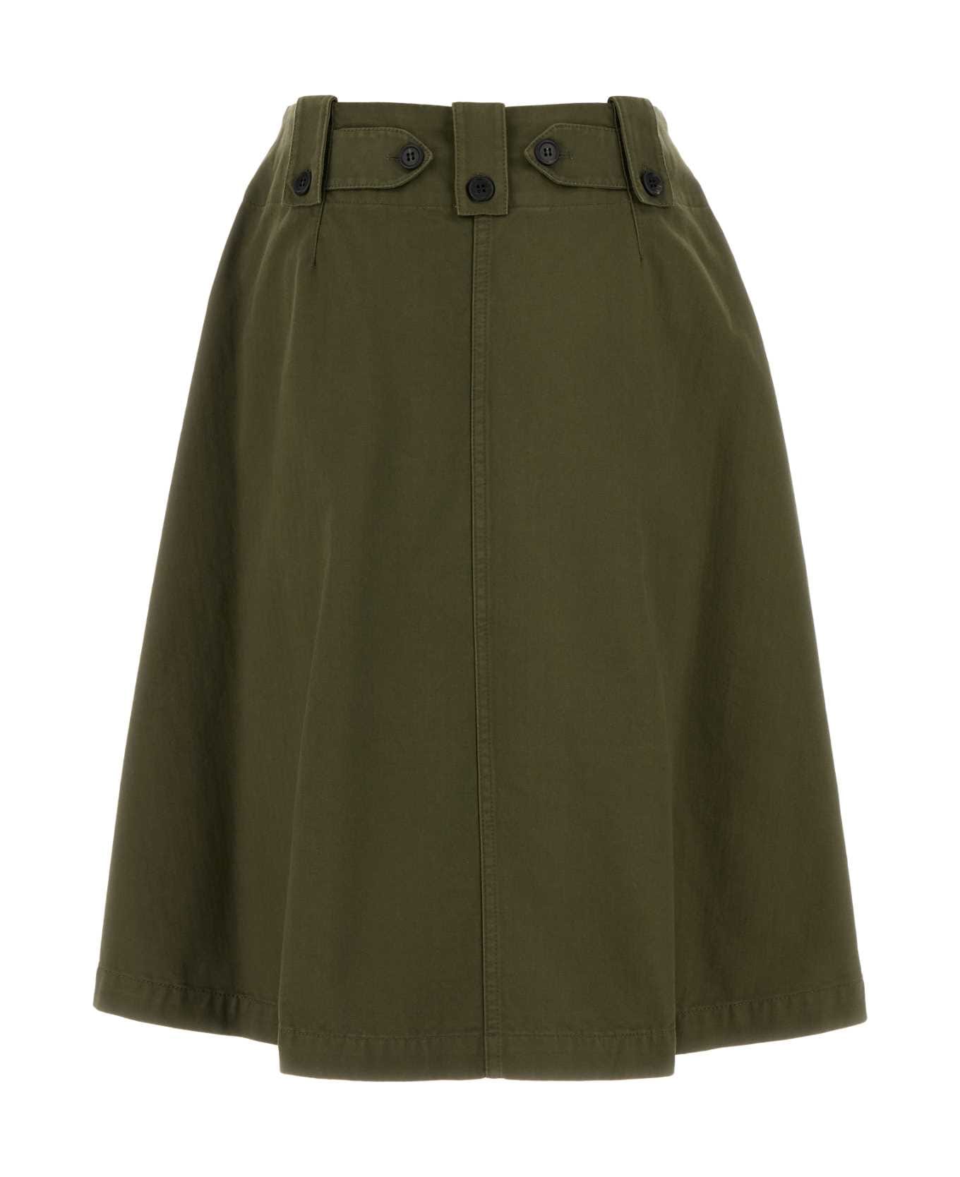 スカート Prada Army Green Cotton Skirt Prada Army Green Cotton Skirt | italist