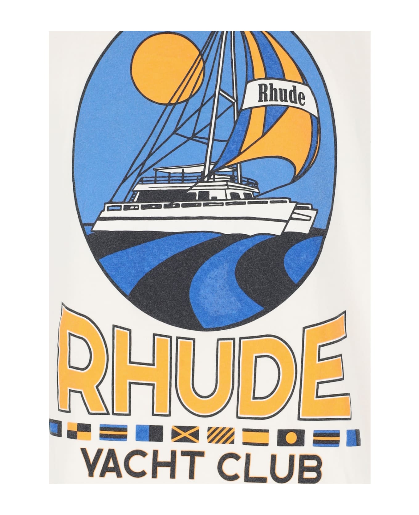 Rhude Logo Print T-shirt - Crema