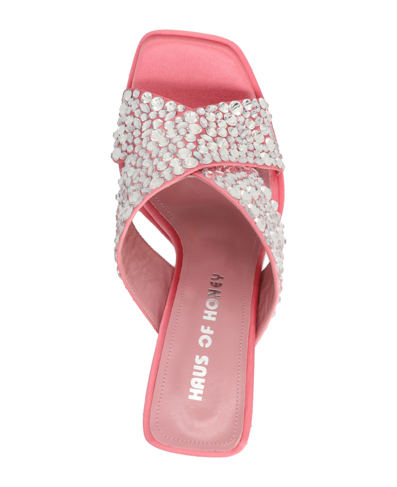Haus of Honey Crossed Band Sandals - Pink