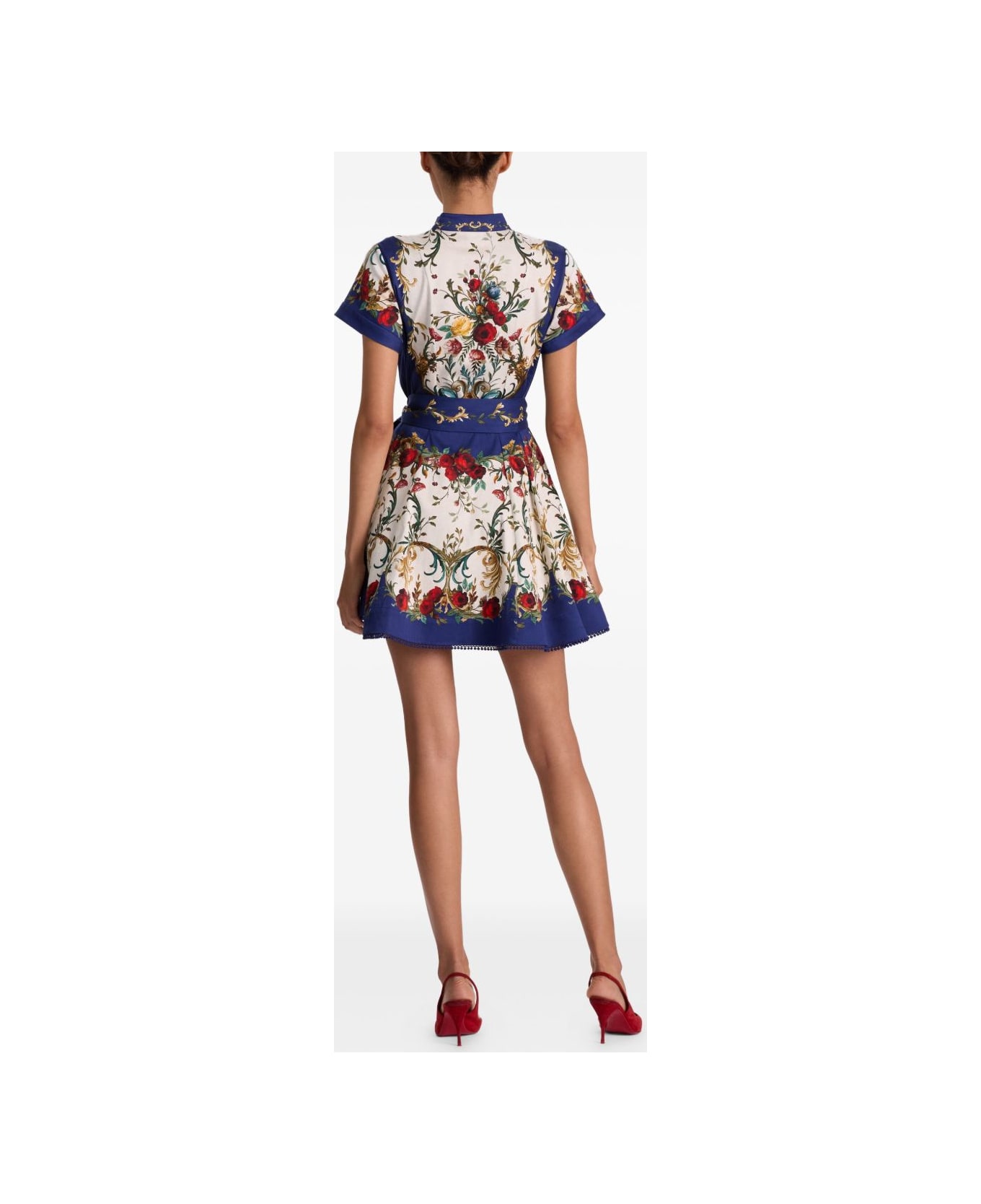 Alice + Olivia Printed Mini Dress - Blue