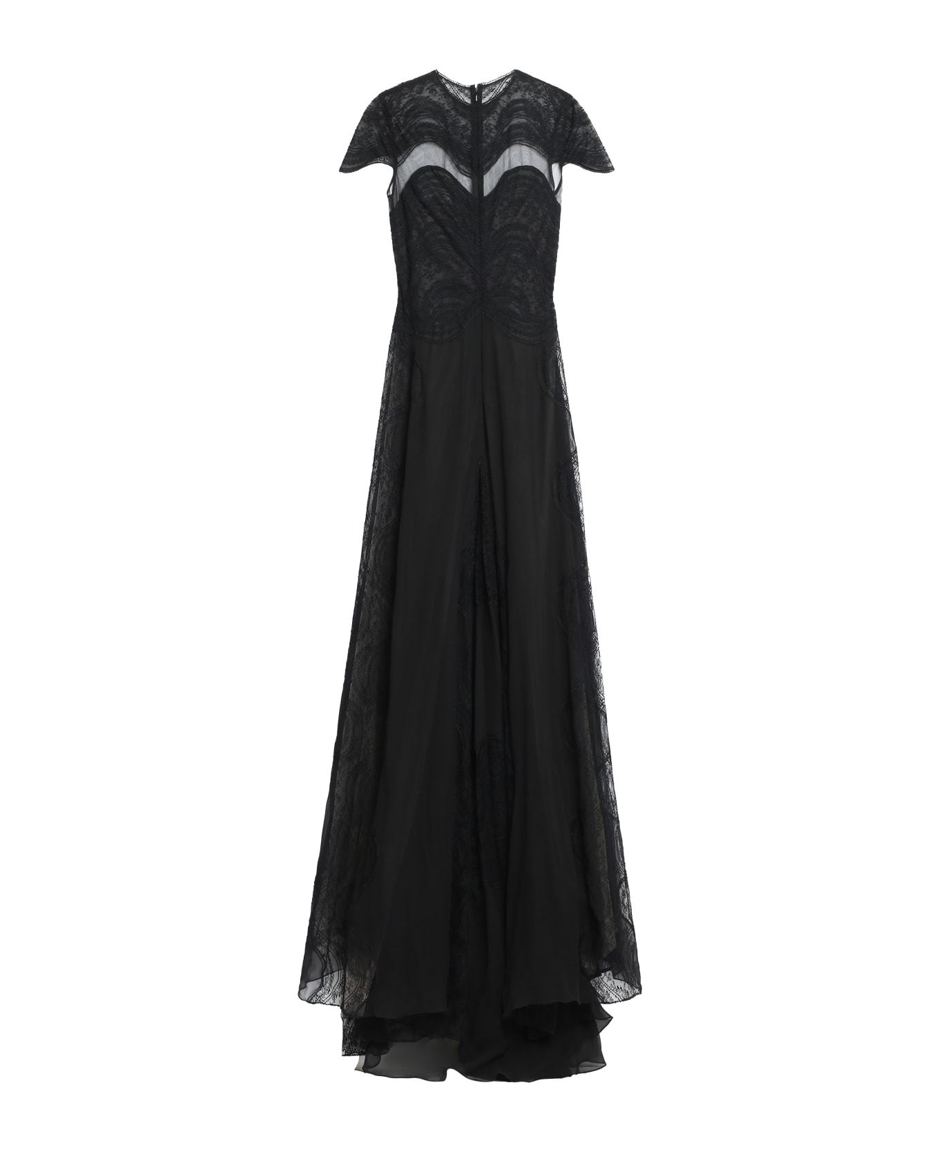 Costarellos Lollobrigida Georgette Dress - black ワンピース＆ドレス