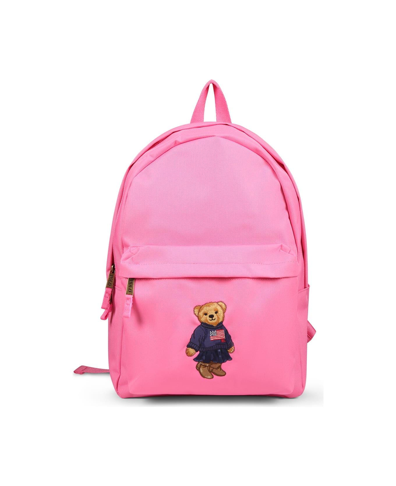 Ralph Lauren Fuchsia Backpack For Girl With Polo Bear - Fuchsia