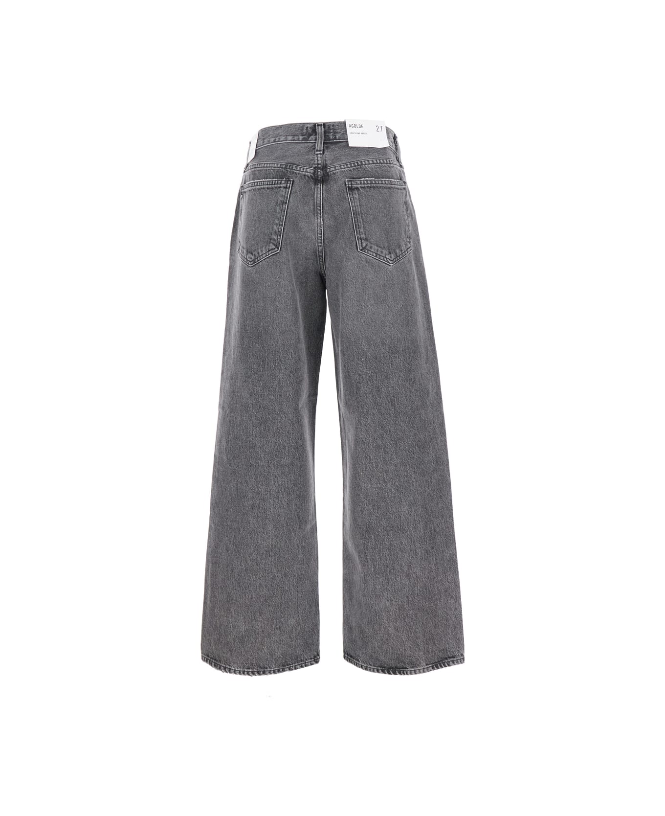 AGOLDE Grey Jeans With Low Waist And Wide Leg In Denim Woman - Grey