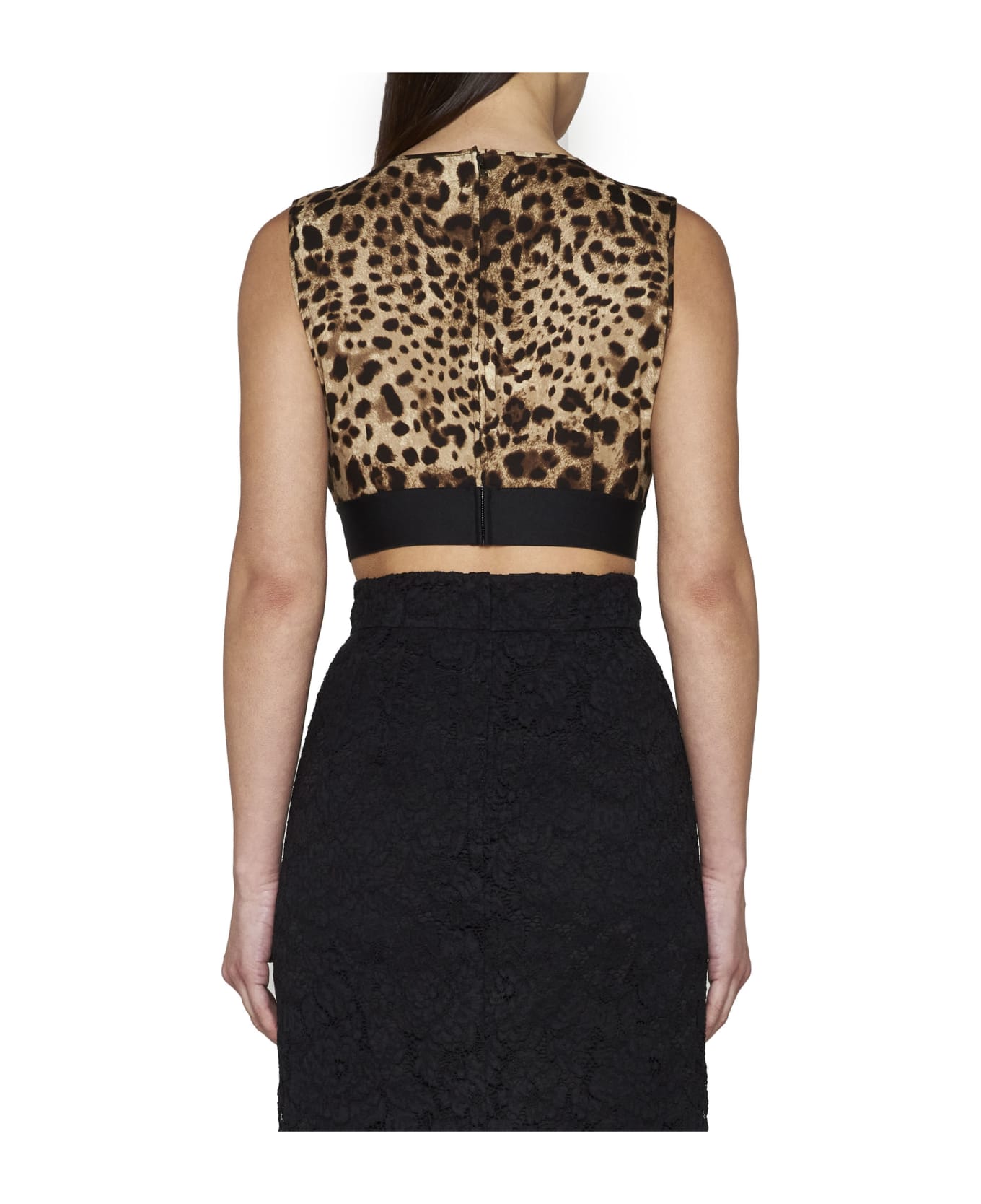 Dolce & Gabbana Leopard Printed Sleeveless Top - Leo new