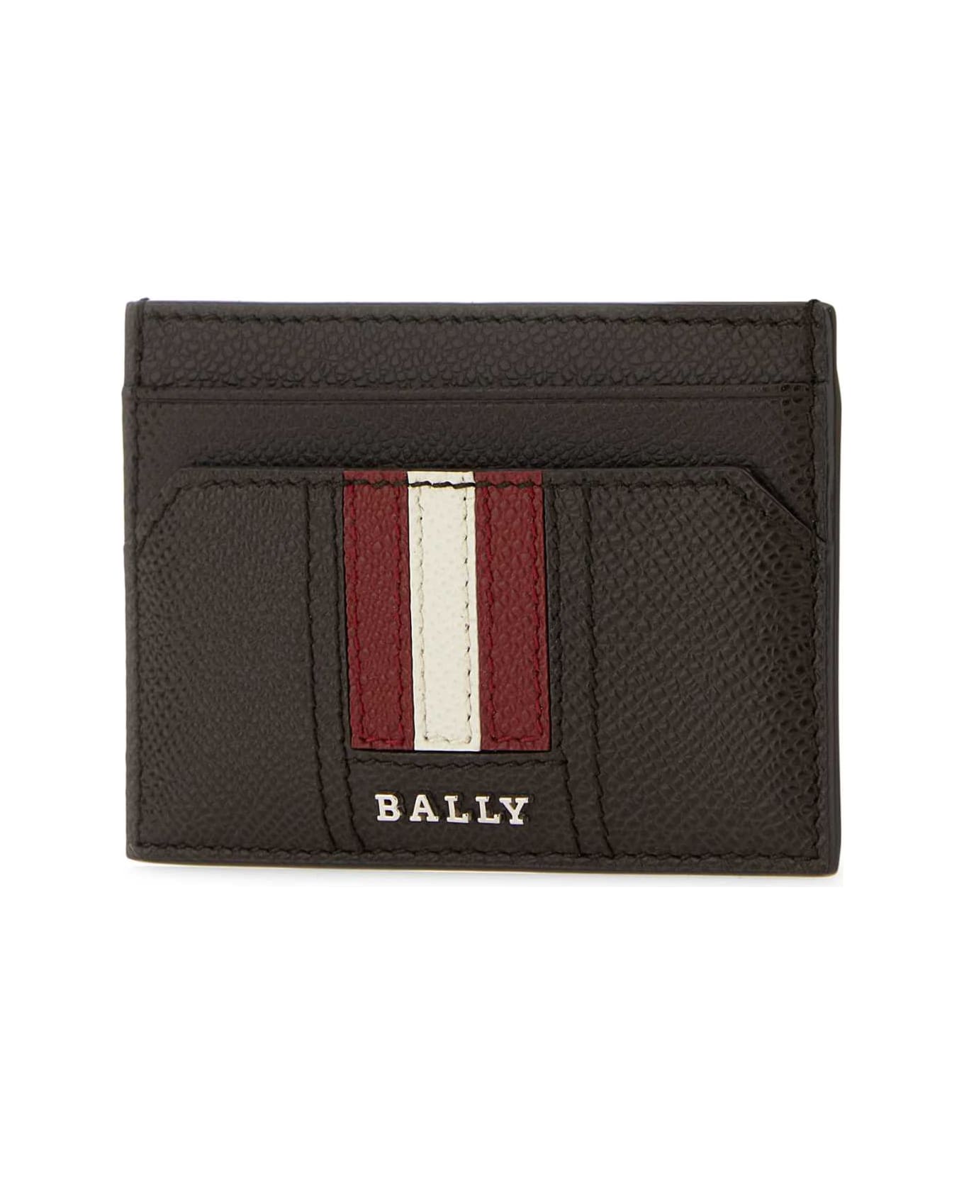 Bally Chocolate Leather Thar Card Holder - F021