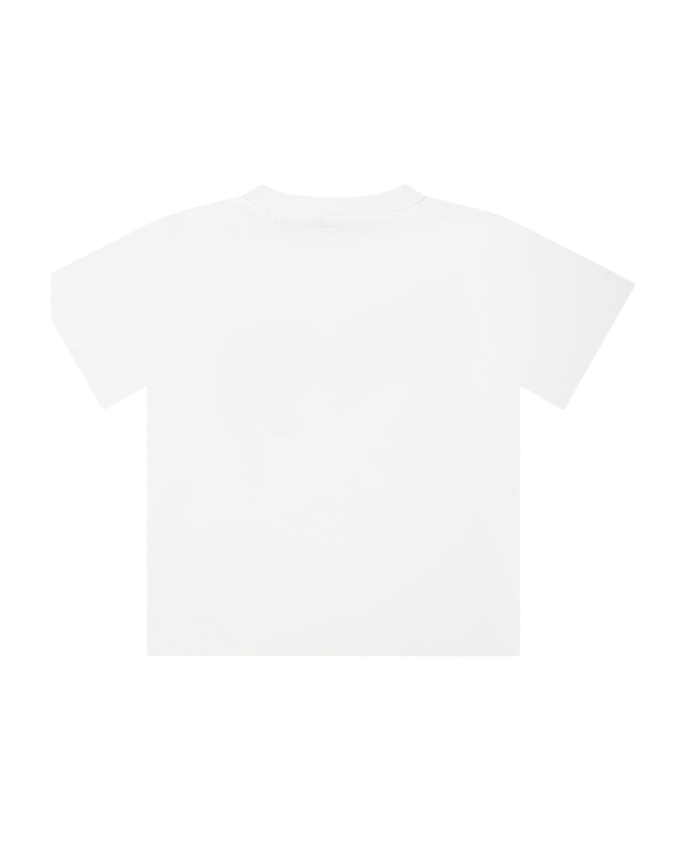 Stella McCartney Kids White T-shirt For Baby Girl Wih Seashells - White