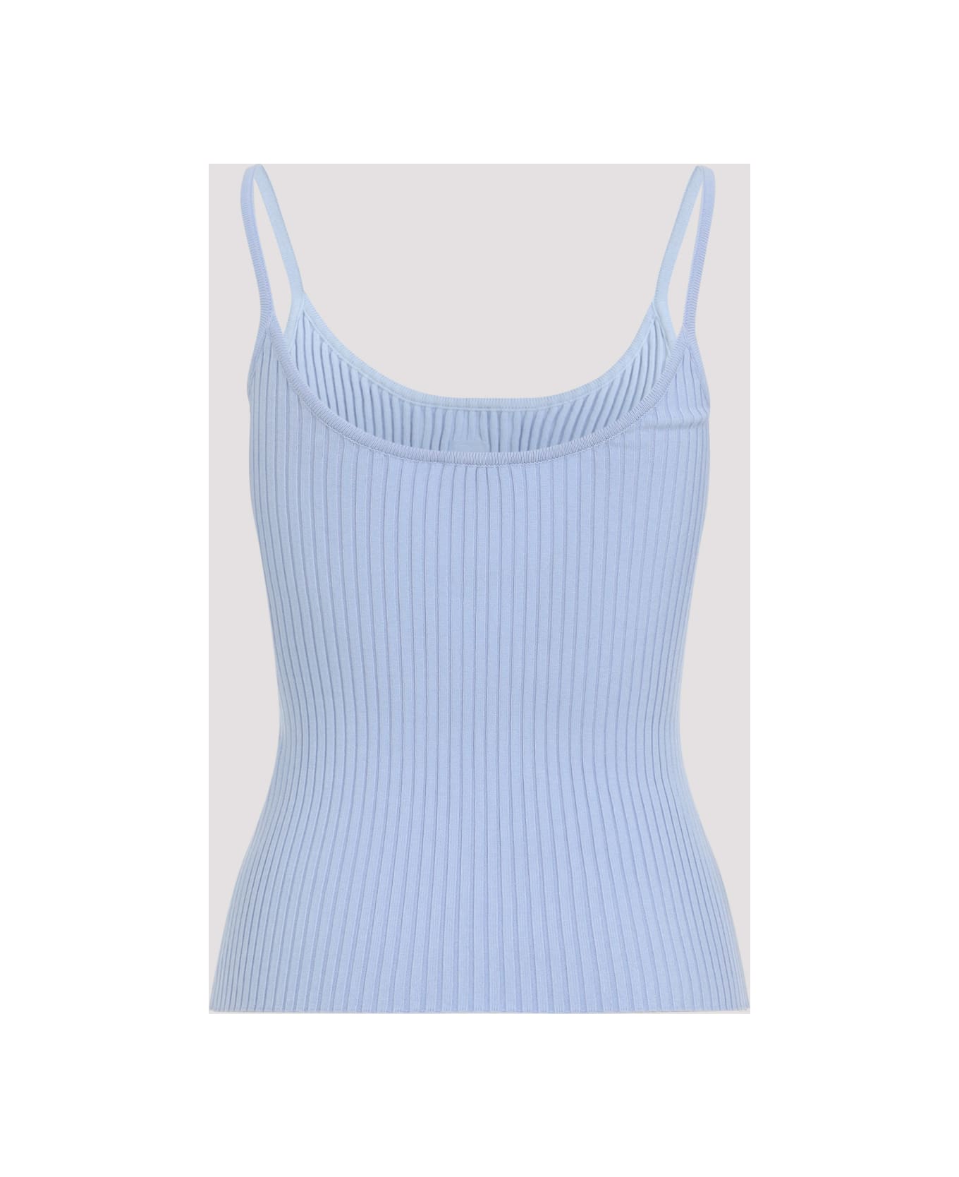 Courrèges Rib Knit Tank Top - Pastel Blue