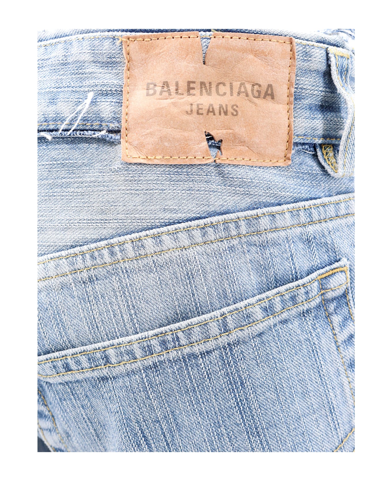 Balenciaga Cotton Denim Jeans - Blue