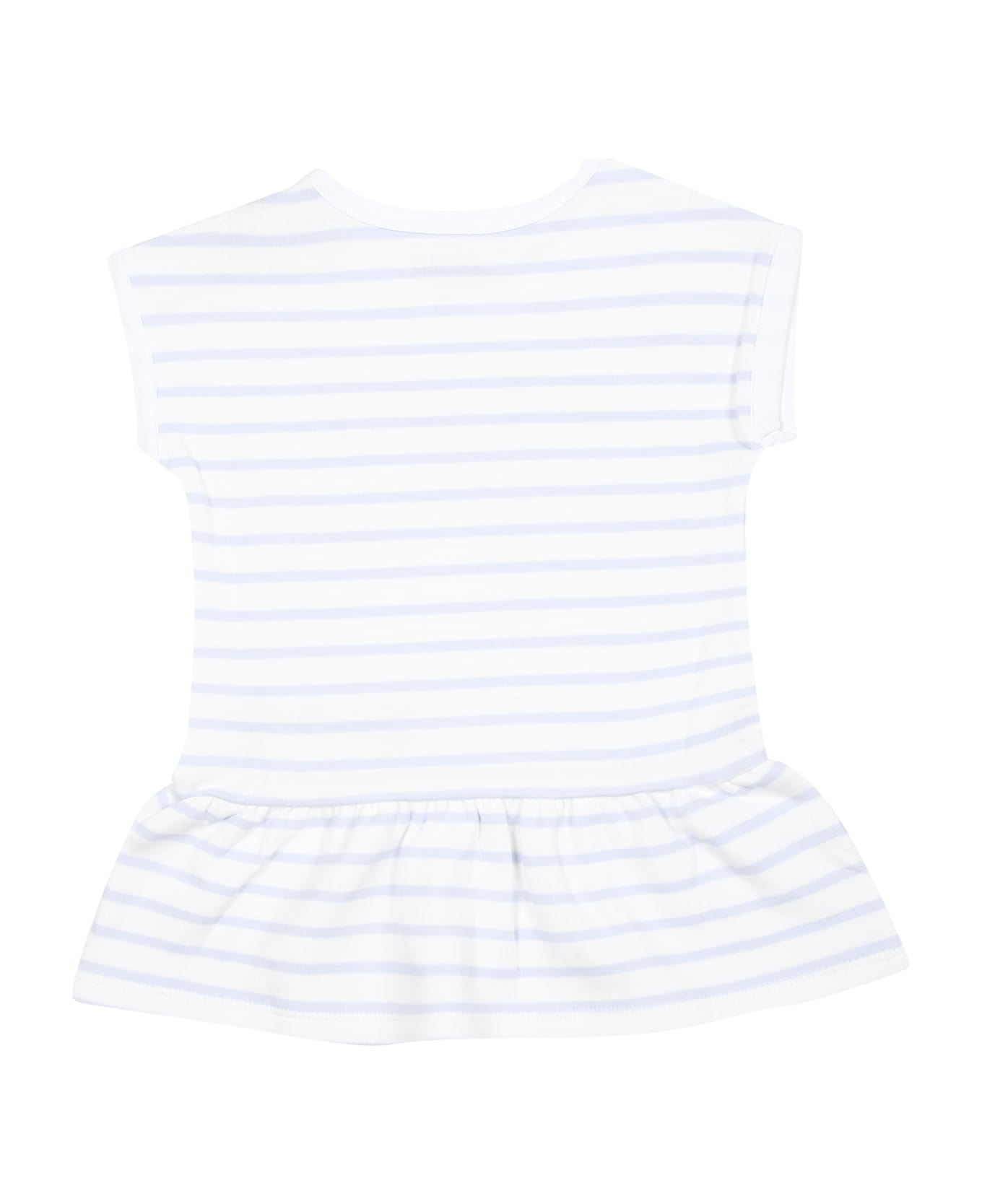 Kenzo Kids White Sports Suit For Baby Girl With Marine Animals - White ボトムス