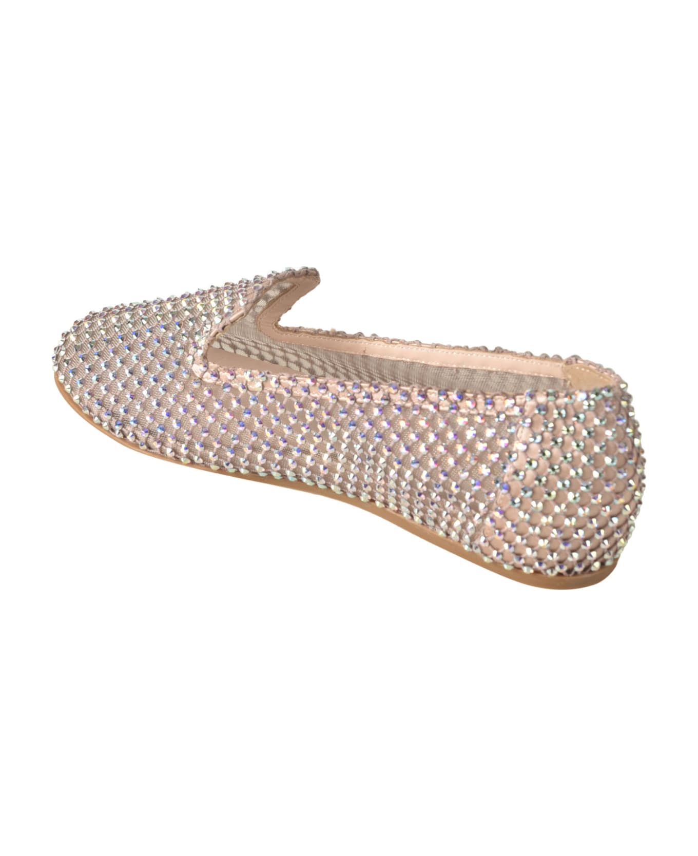 Le Silla Crystal Embellished Ballerinas - Skin