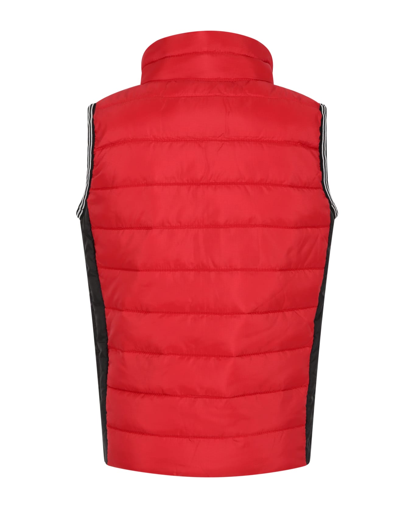 Diesel Red Gilet For Boy With Logo - Red
