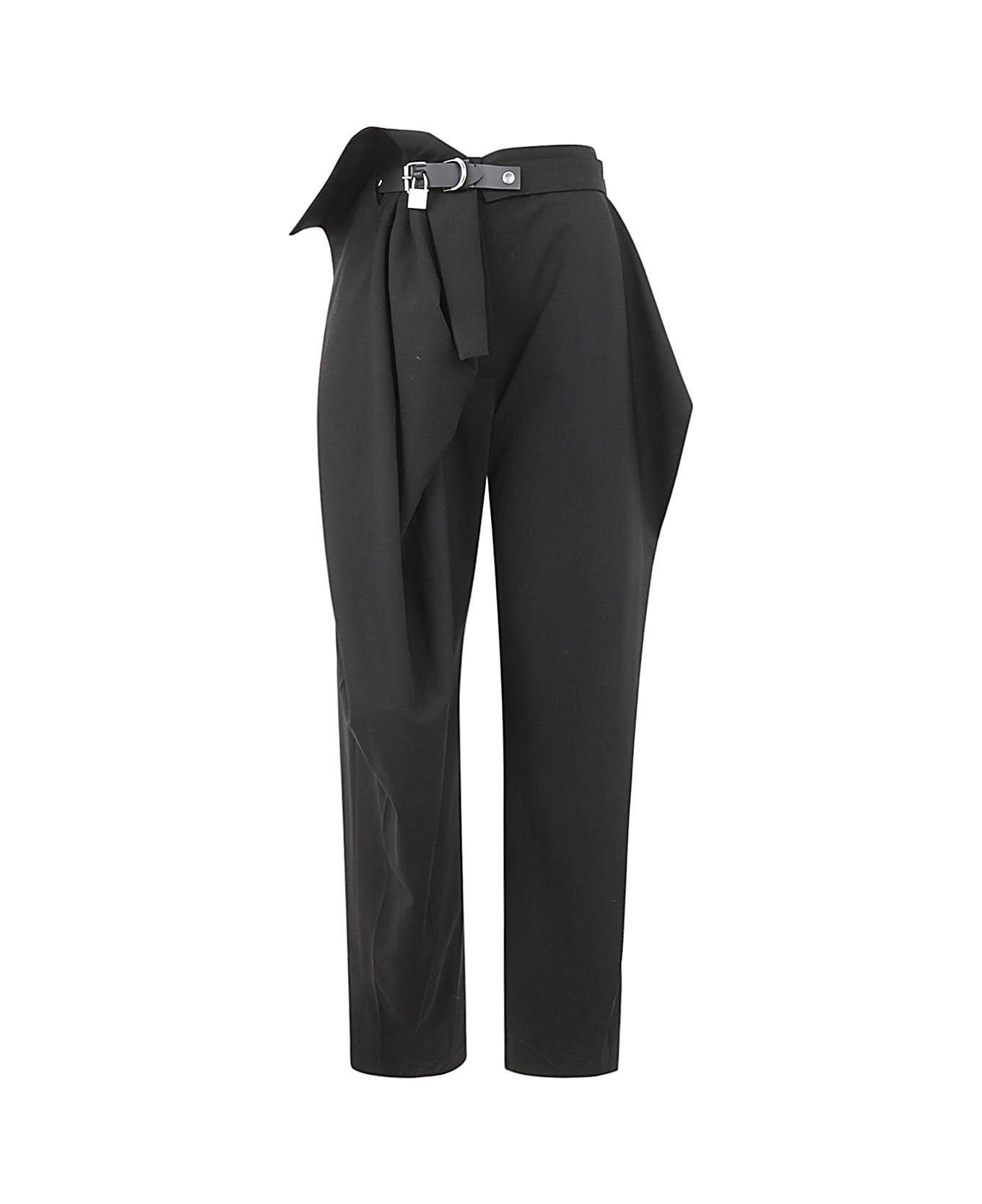 J.W. Anderson Padlock Strap Fold Over Trousers - Black