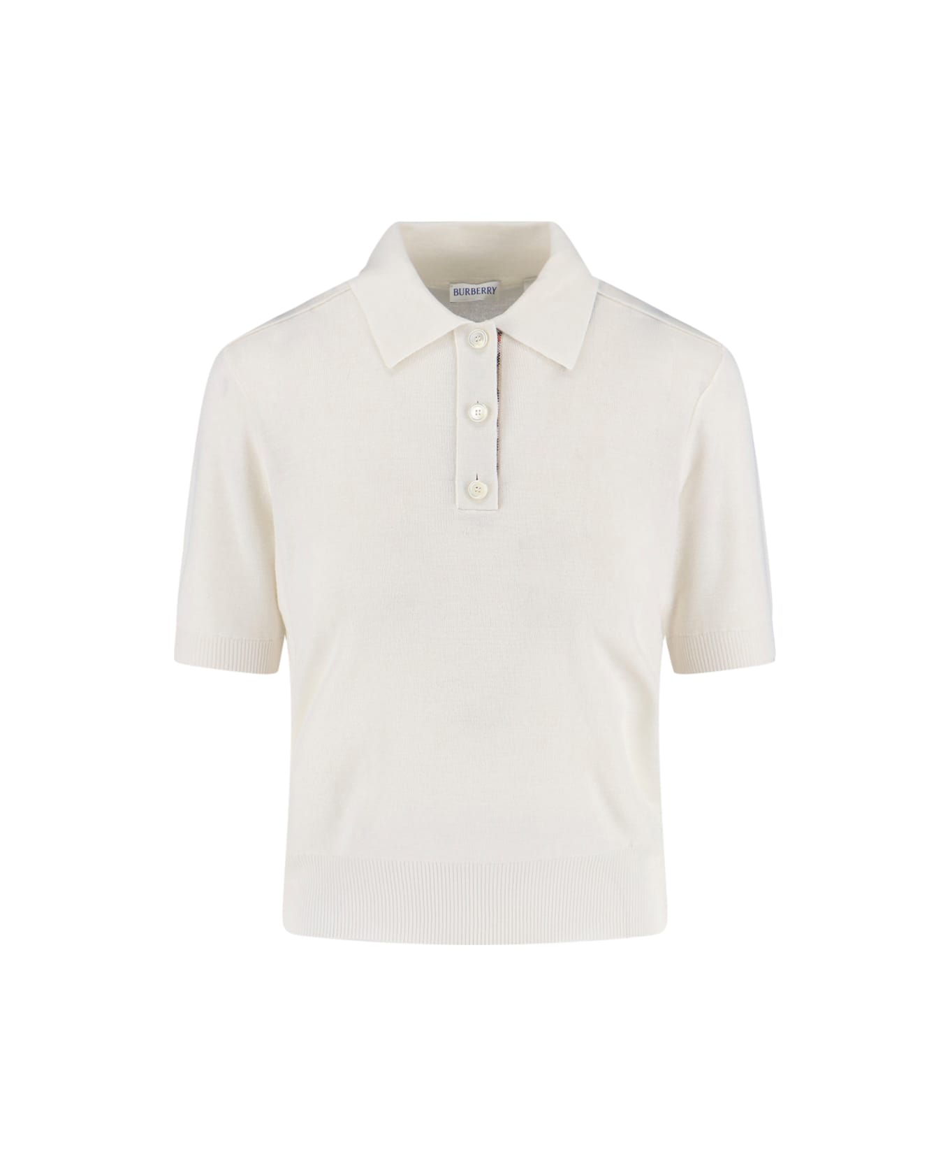 Burberry Wool Polo Shirt - White
