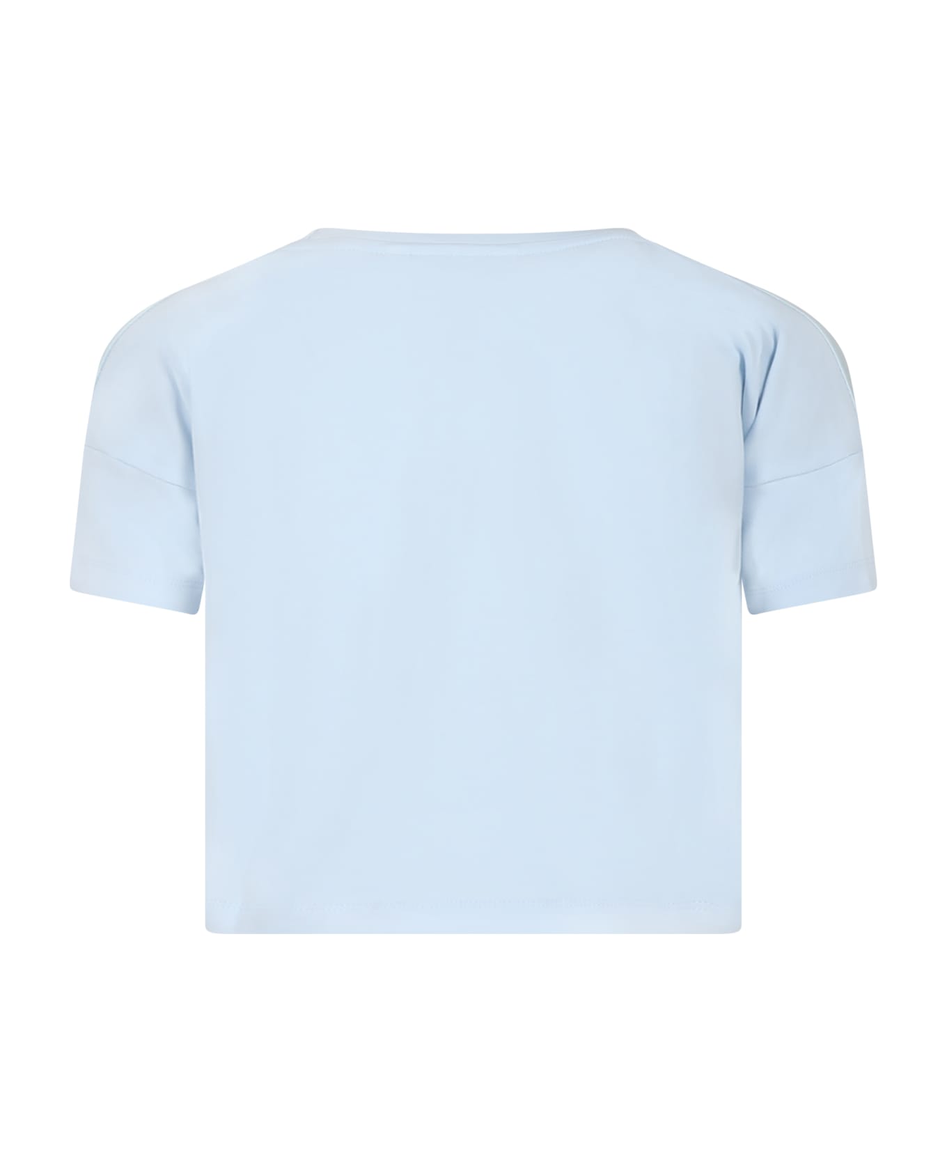 Molo Sky Blue T-shirt For Girl - Light Blue Tシャツ＆ポロシャツ